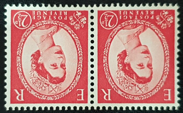 Great Britain Queen Elizabeth II SG519wi 2½d. carmine-red, LMM Pair