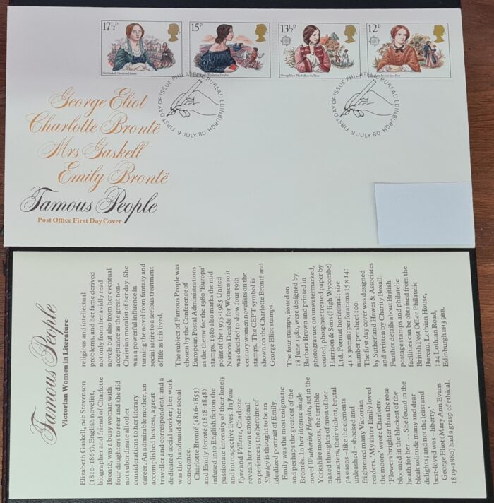 Great Britain First Day Cover "Famous People" 9/7/1980 EDINBURGH