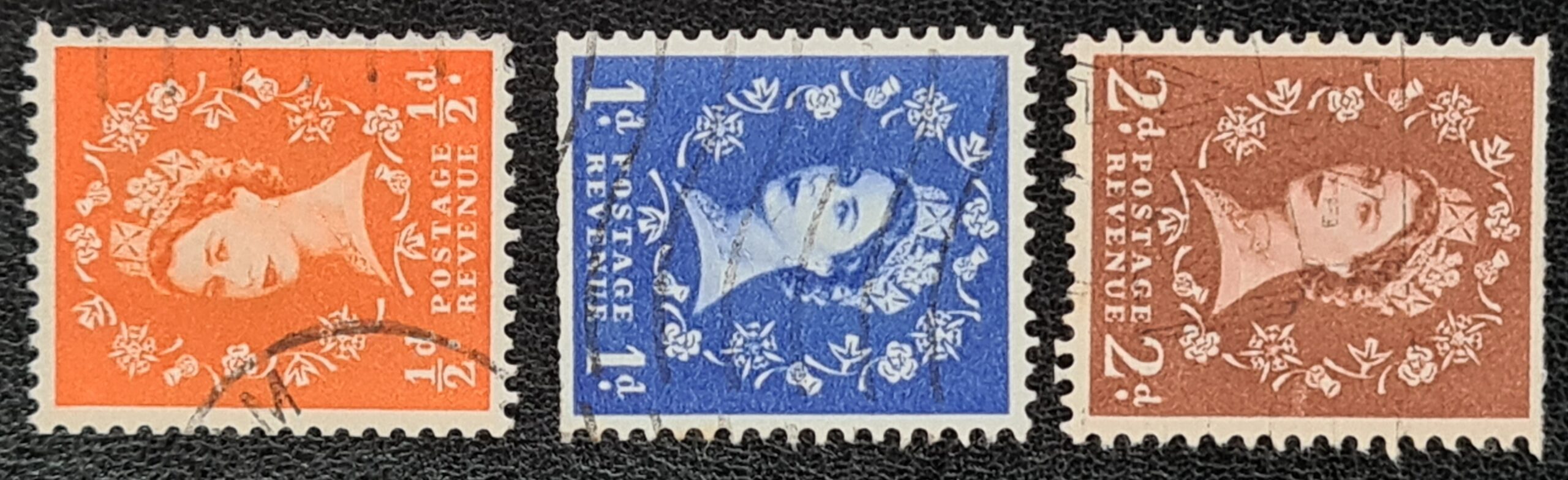 Great Britain Queen Elizabeth II 1958-65 Mult. Crown Wmk. Sideways SG570a/3a Part Set Used Stamps