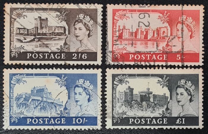 Great Britain Queen Elizabeth II 1959 SG595/8 Set of 4 De La Rue used