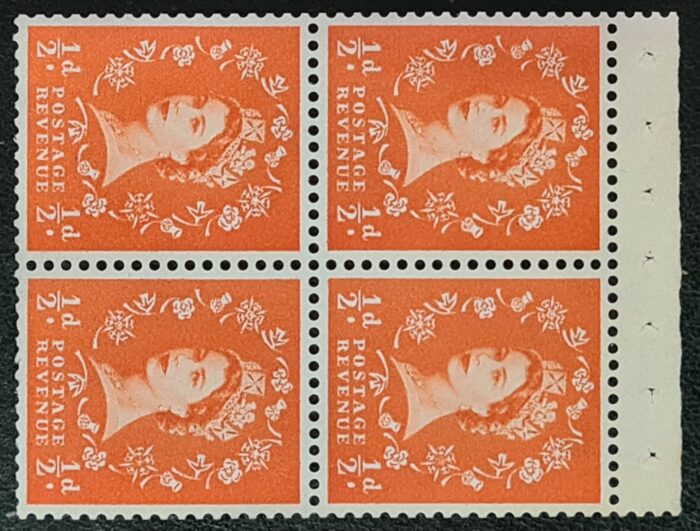 Great Britain Queen Elizabeth II SG570a ½d Booklet Pane Wmk. Sideways Crowns to left MNH