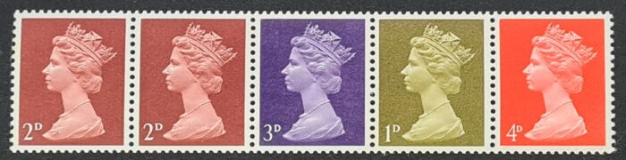 Great Britain Queen Elizabeth II 1968 SG725m Coil Strip Machin Definitive MNH