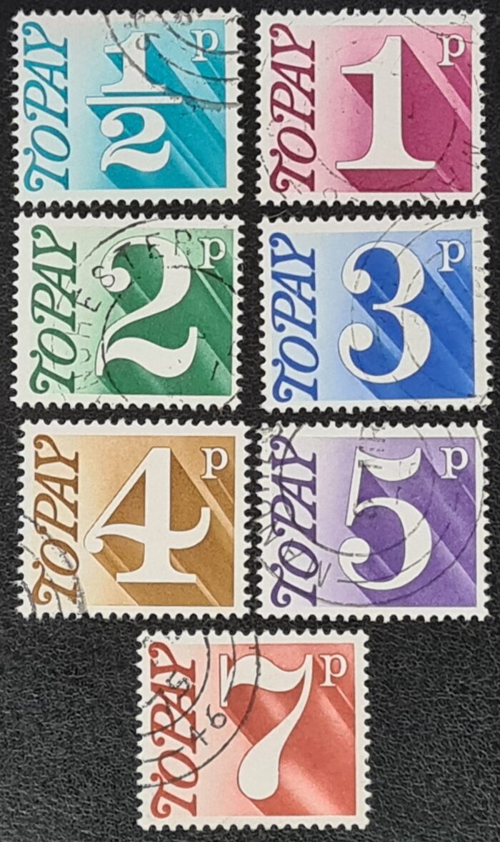 GB Postage Due 1970-5 SG.D77-83 D3 Set of 7 used