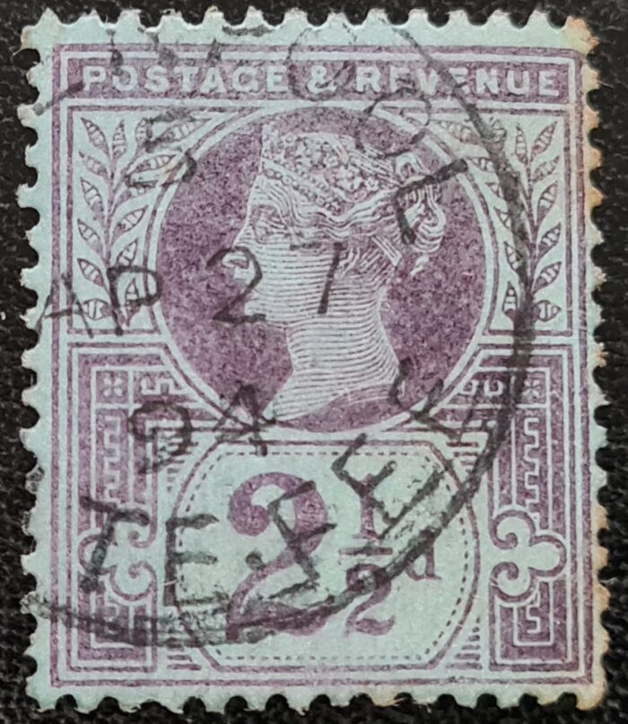 Great Britain Queen Victoria SG201 2½d Jubilee Issue. Purple on Blue CDS Used