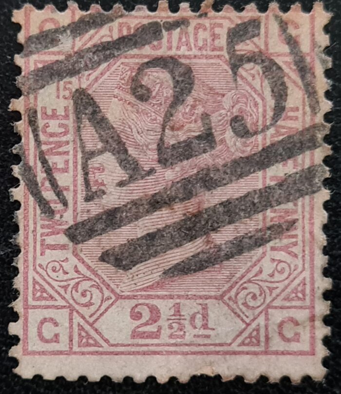 MALTA QV 1876-79 SG Z38 2½d rosy mauve BPO ABROAD A25 Plate 15 Letters GG Used Stamp