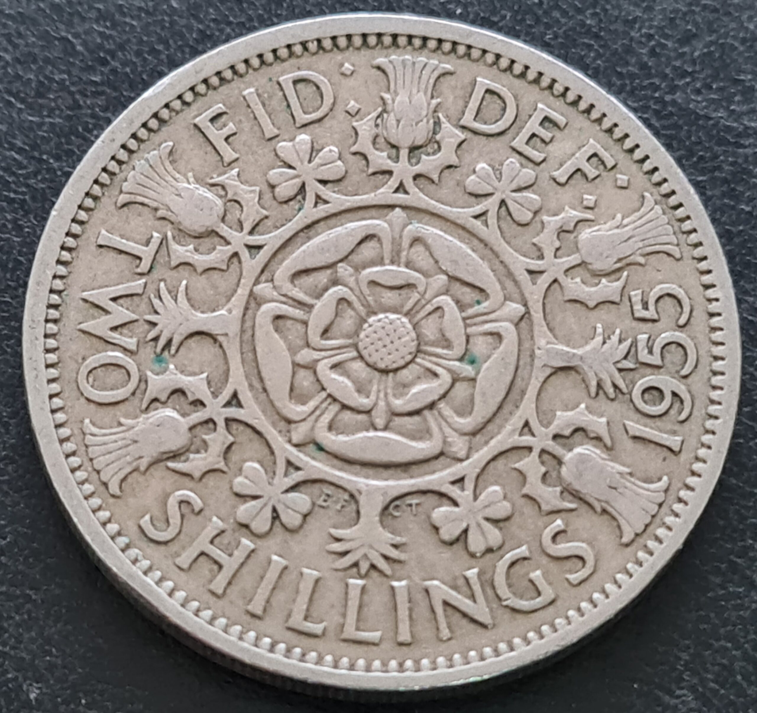 Great Britain 2 Two Shillings 1955 Copper-nickel Coin Elizabeth II