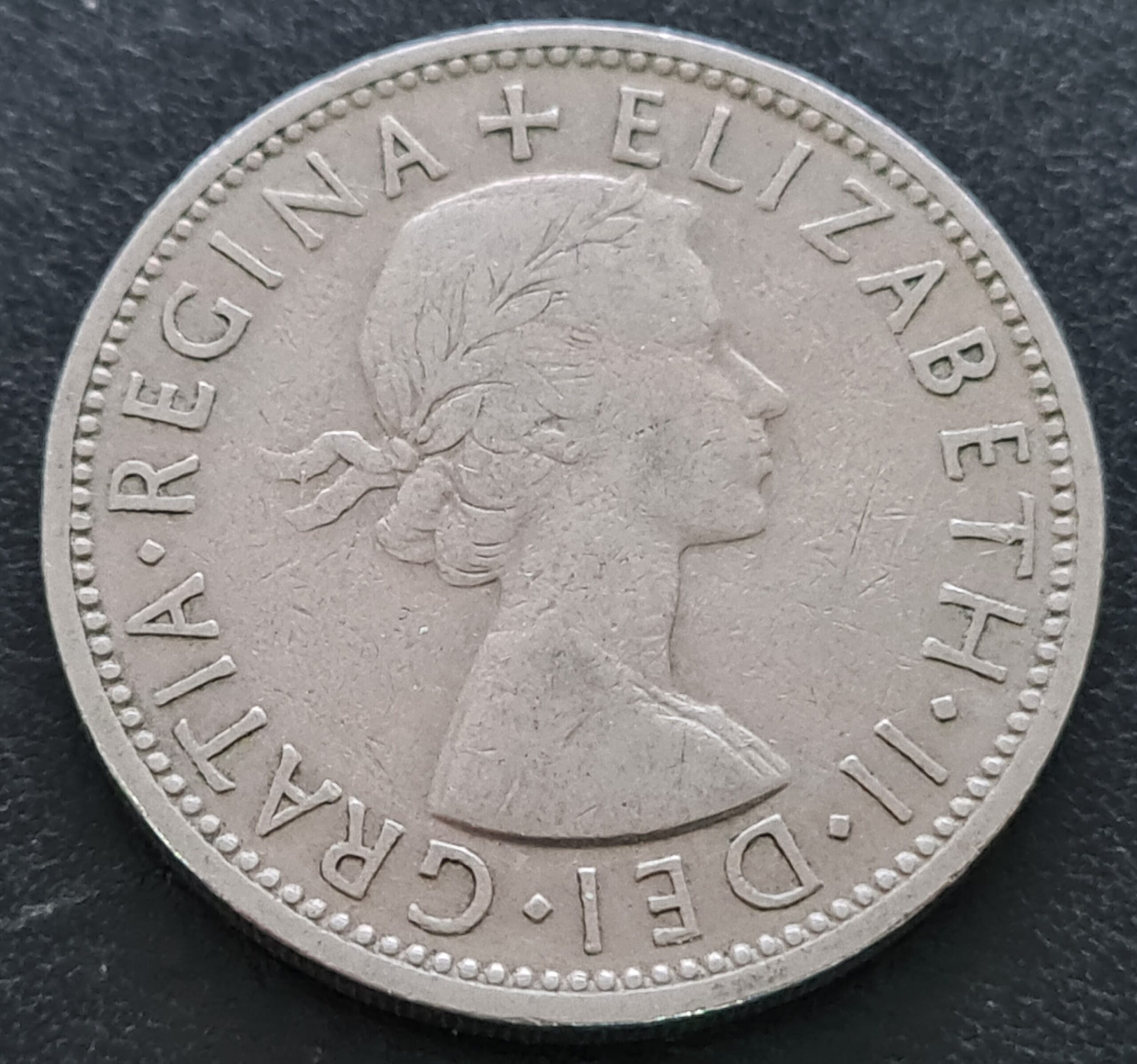 Great Britain 2 Two Shillings 1955 Copper-nickel Coin Elizabeth II - Image 2
