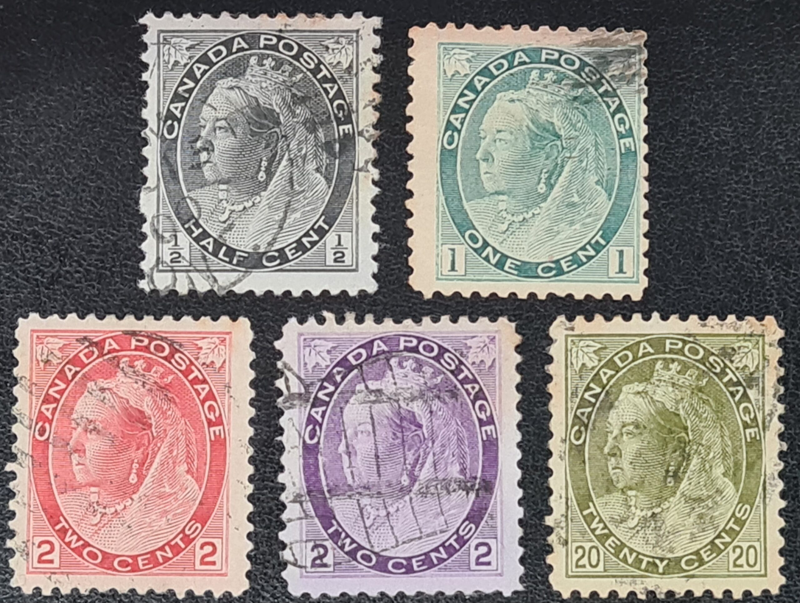 Canada 1898-1902SG150/165 Part Set of 5 Used Stamps