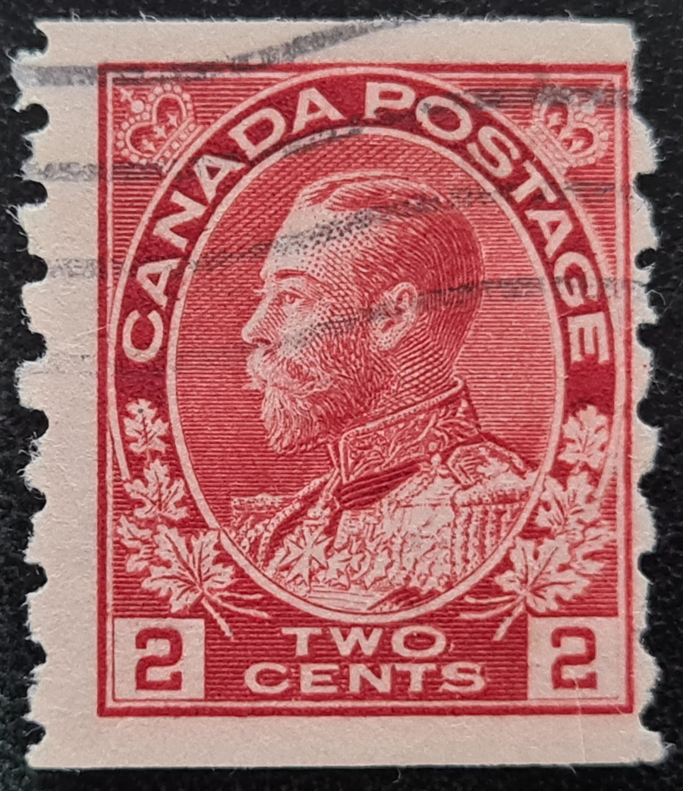Canada GV SG222 2c. rose-red used stamp