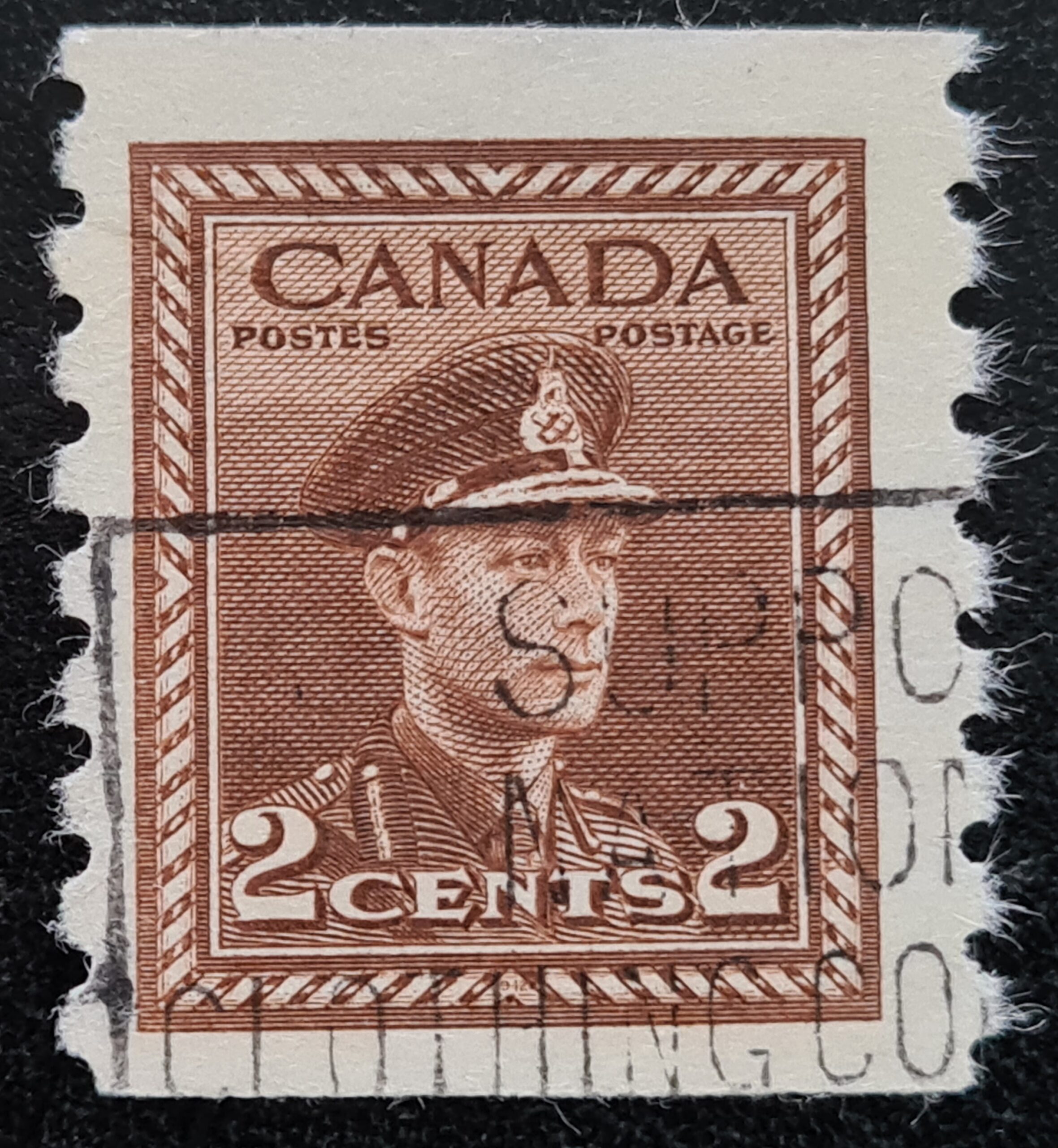 CANADA GVI SG390 2c. brown Used Single Stamp