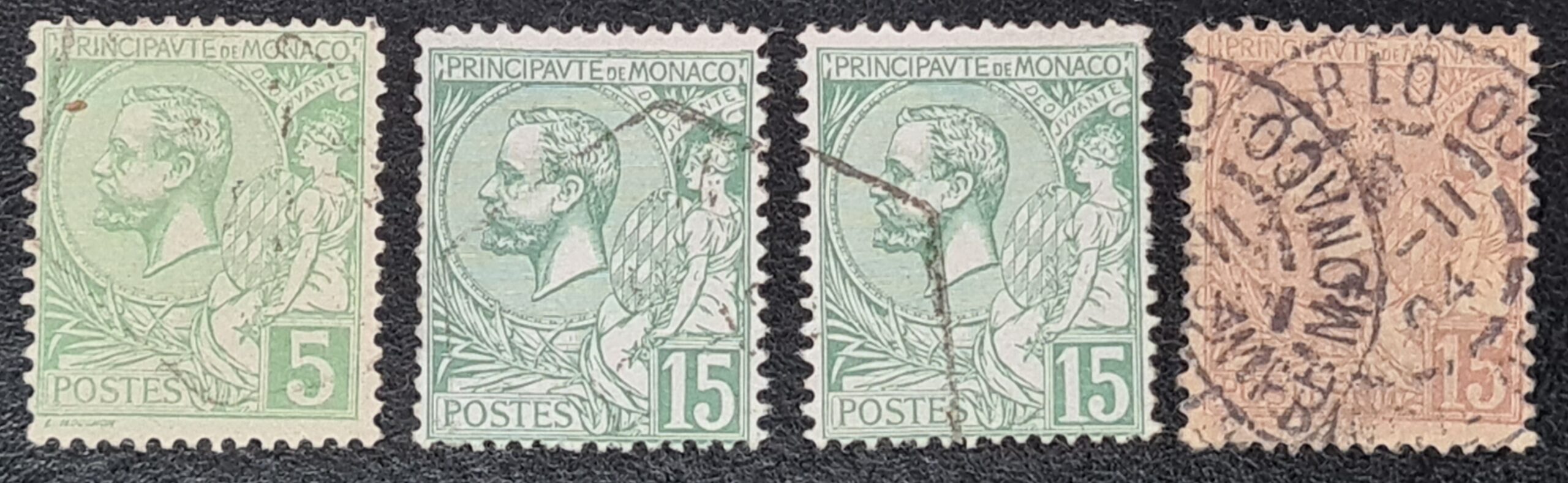 Monaco 1891 Selected Used Stamps