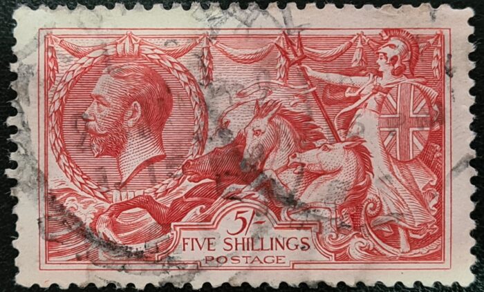 Great Britain King George V SG416 SPEC N68(1), 5s rose-carmine Used CV£120