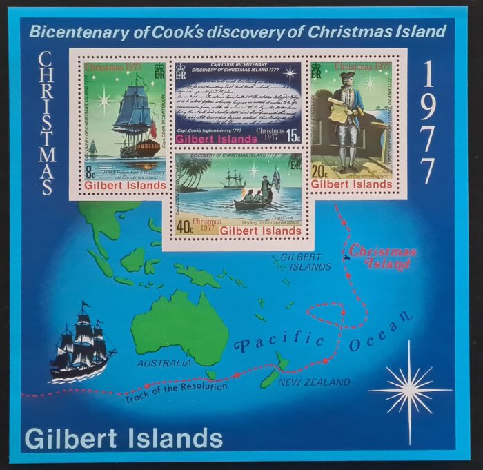 Gilbert Islands 1977 'Bicentenary Cook's Discovery Christmas' MS59 MNH