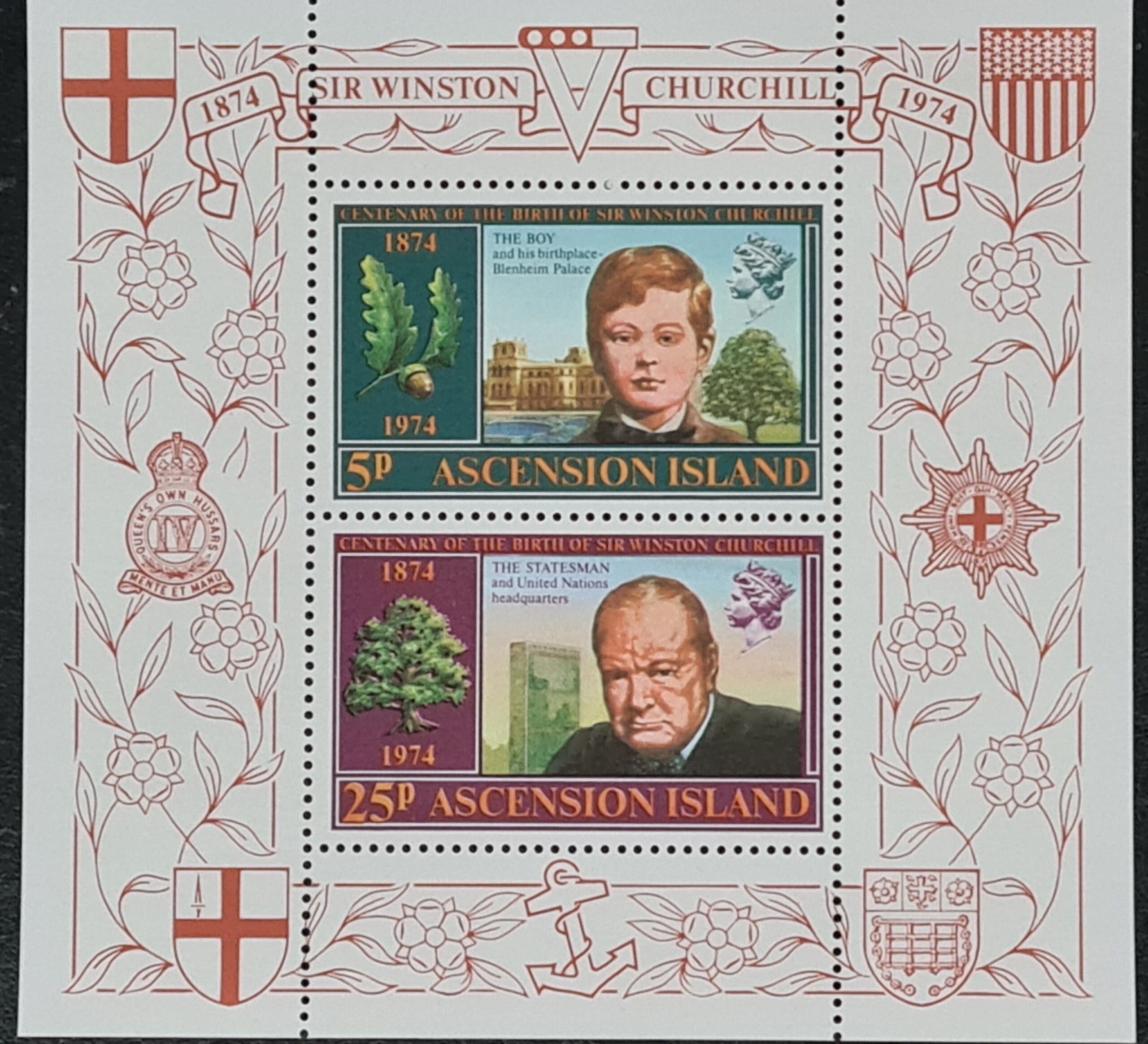 ASCENSION ISLAND 1974 SG MS184 'CHURCHILL' MNH