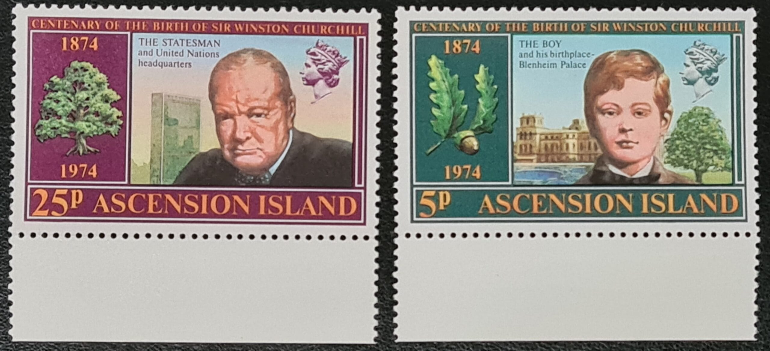 ASCENSION ISLAND 1974 SG182/3 'SIR WINSTON CHURCHILL' MNH