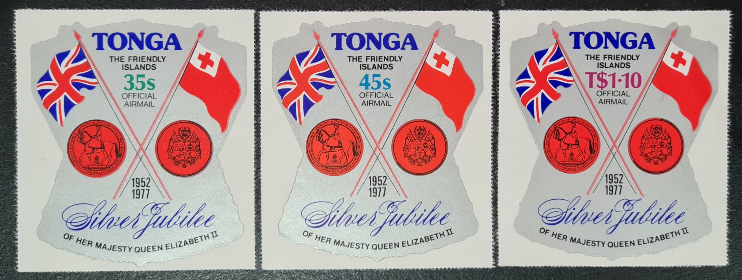 Tonga 1977 Queen Elizabeth II ‘Silver Jubilee’ Official SGO 151/3 MNH