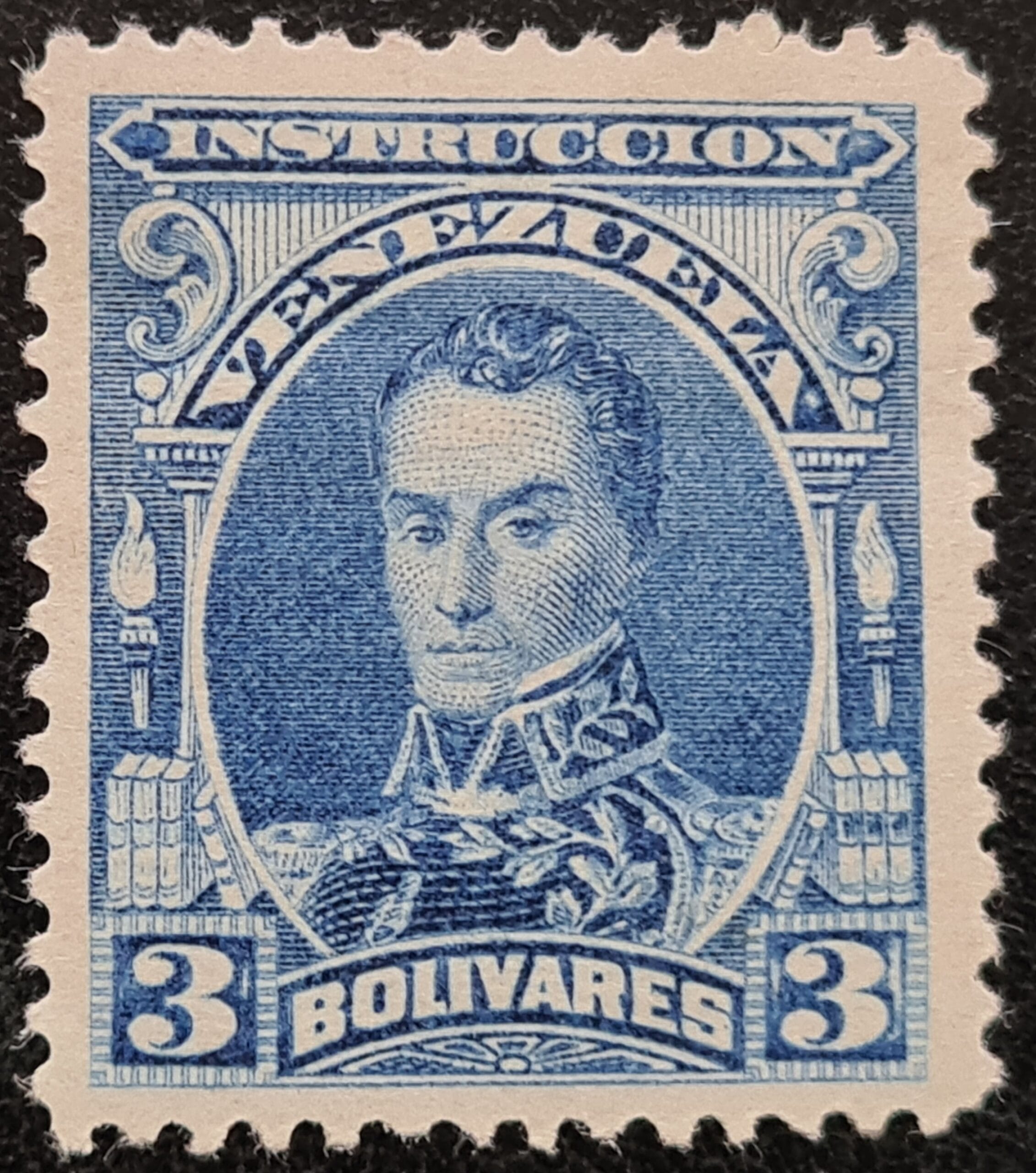 Venezuela 1904 Simon Bolivar SG322 Blue Mounted Mint Single Stamp