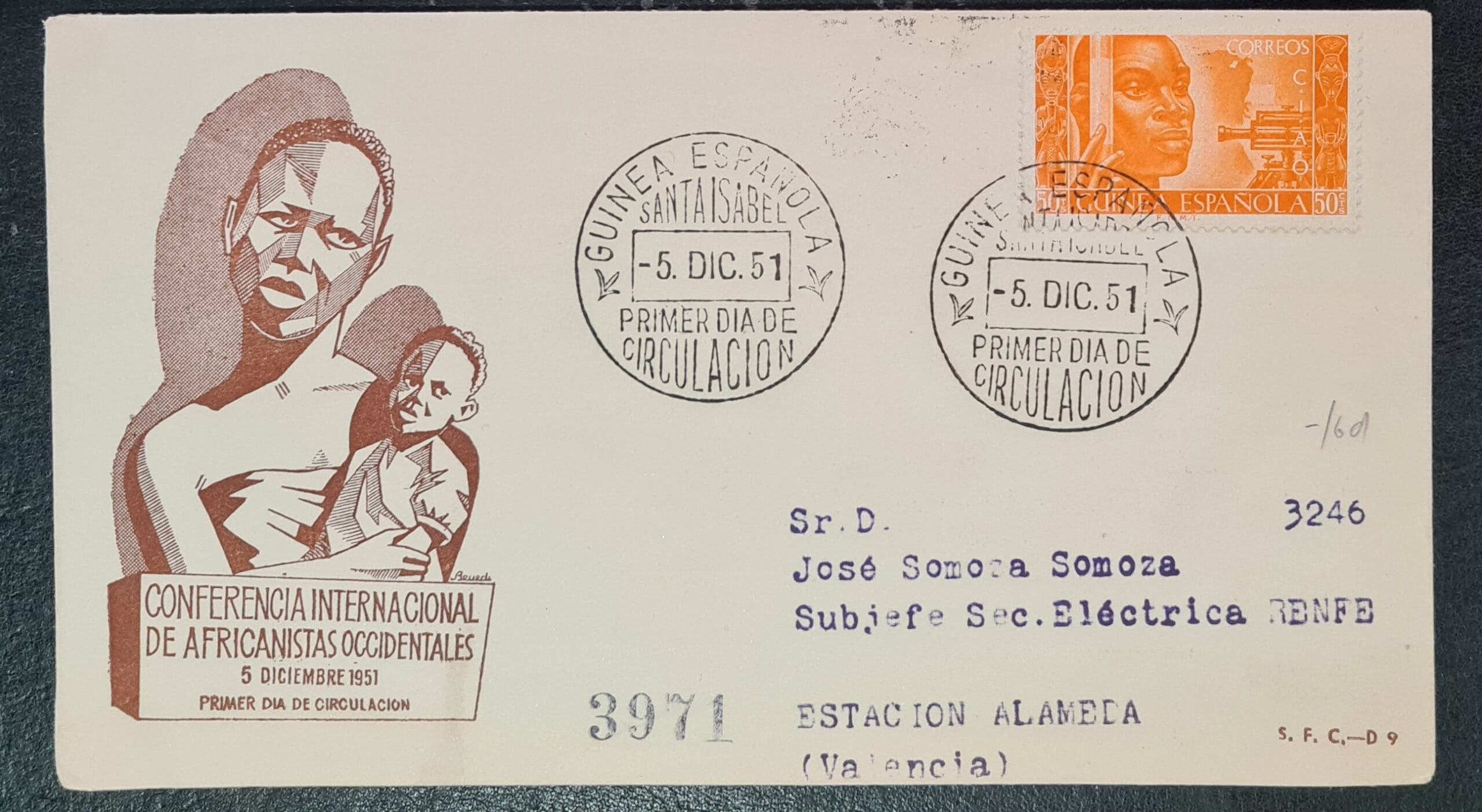 Spanish Guinea 1951 'Int. West African Conference' FDC