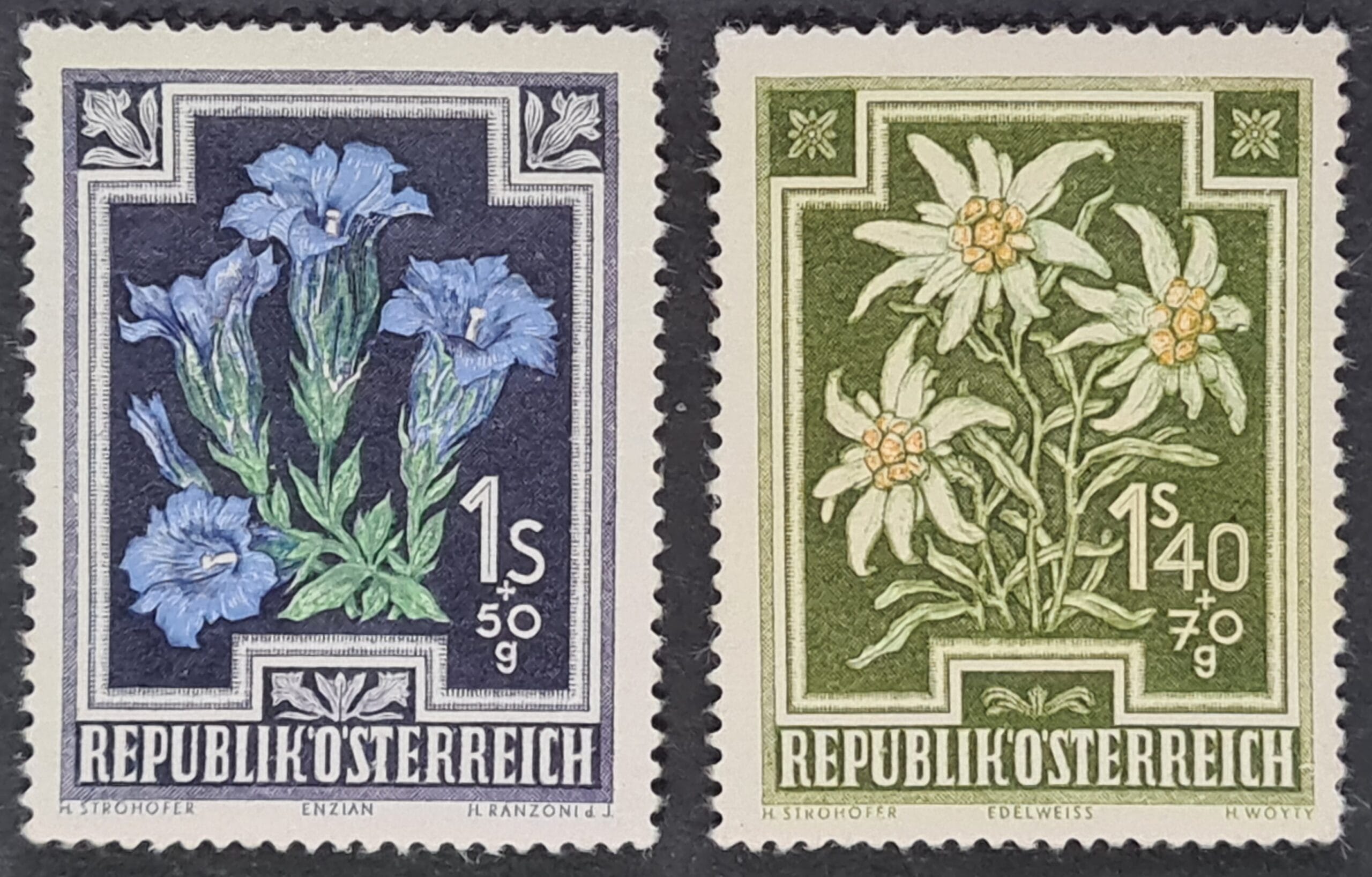 Austria 1948 'Anti-tuberculosis Fund' SG1106-1007 Unused Stamps