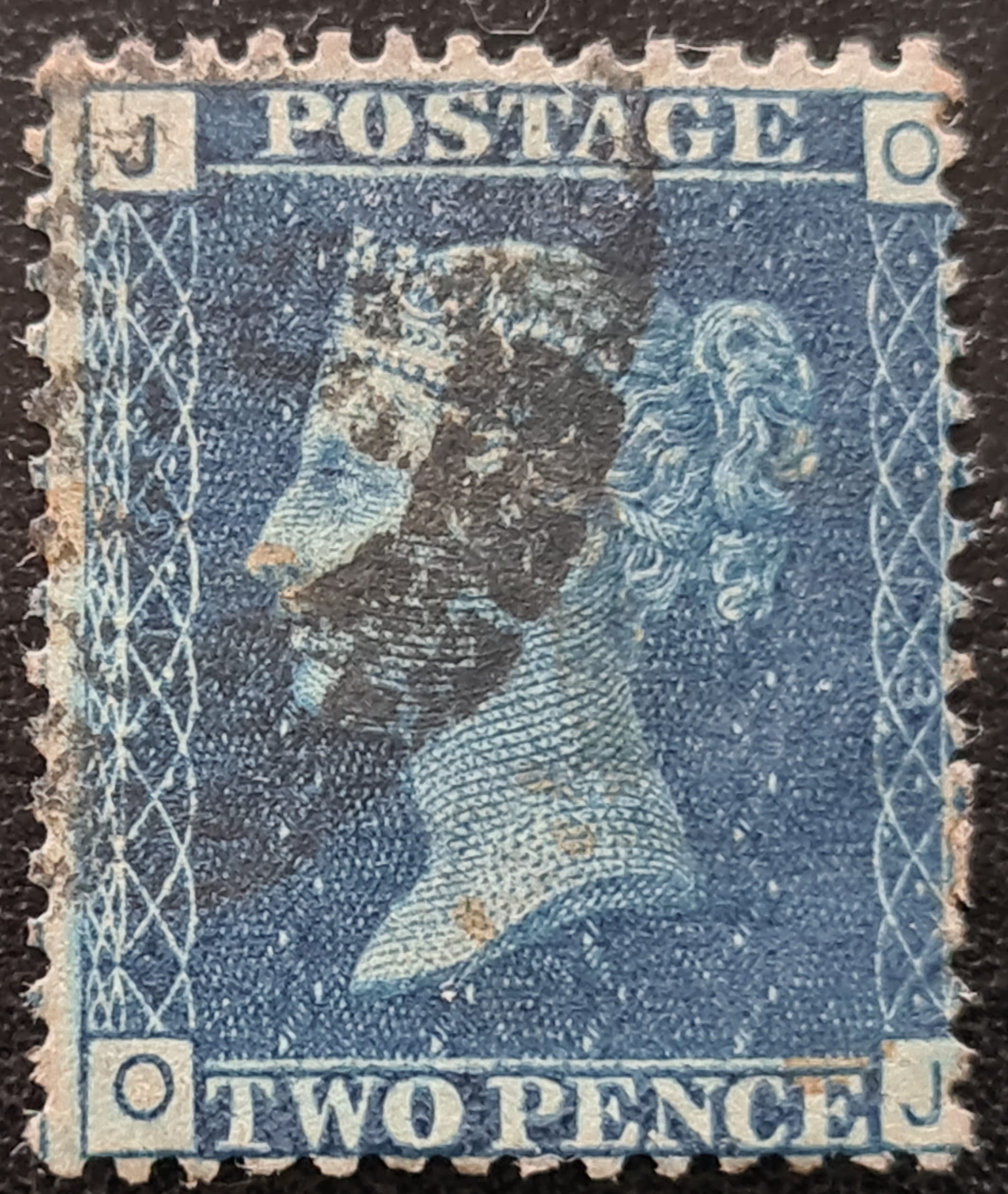 Great Britain Queen Victoria 1869 SG46 2d Blue Plate 13 (OJ) Good Used