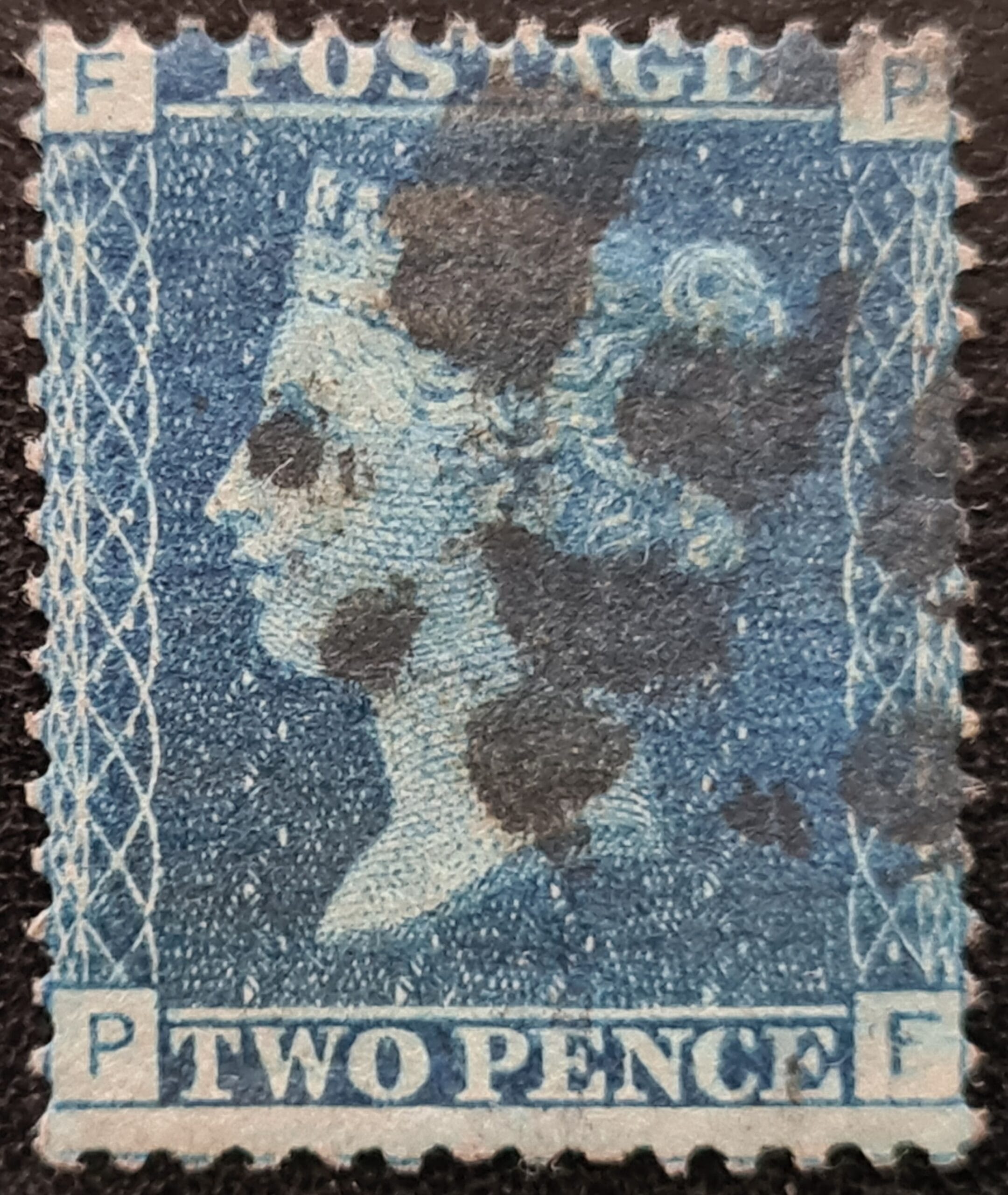 Great Britain Queen Victoria 1869 SG46 2d deep blue Plate 15 PF Foreign Branch Cancel used