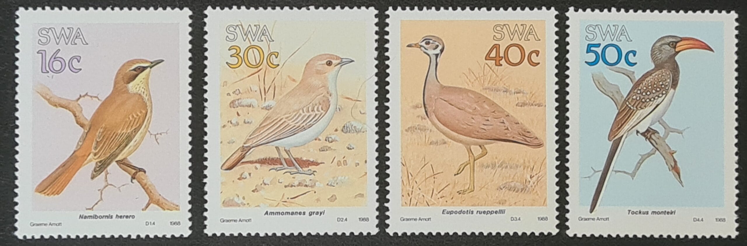 South West Africa 1988 'Birds' SG 499/502 Set of 4 MNH