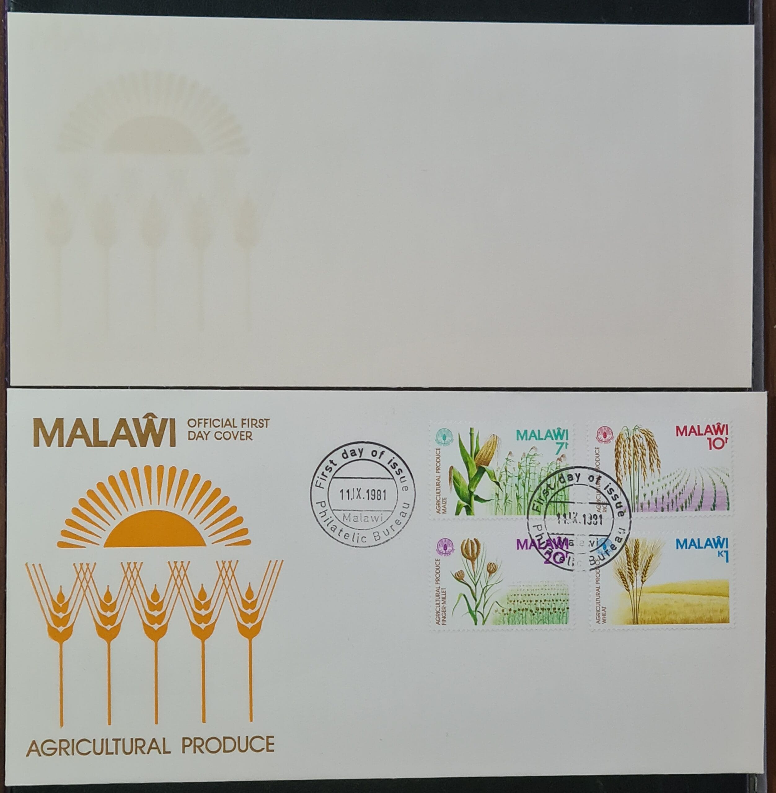 Malawi 1981 'World Food Day' SG642/5 FDC 11/9/81