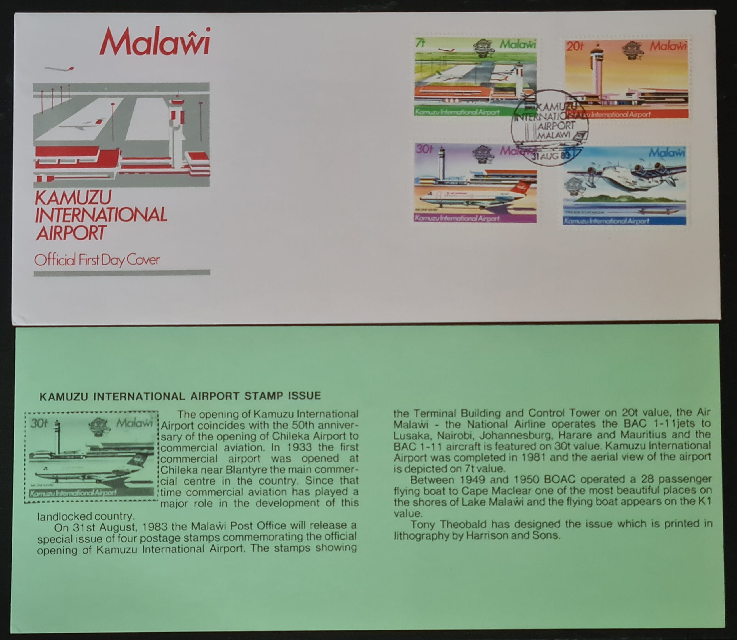 Malawi 1983 'Bicentenary of Manned Flight' FDC 1/8/83