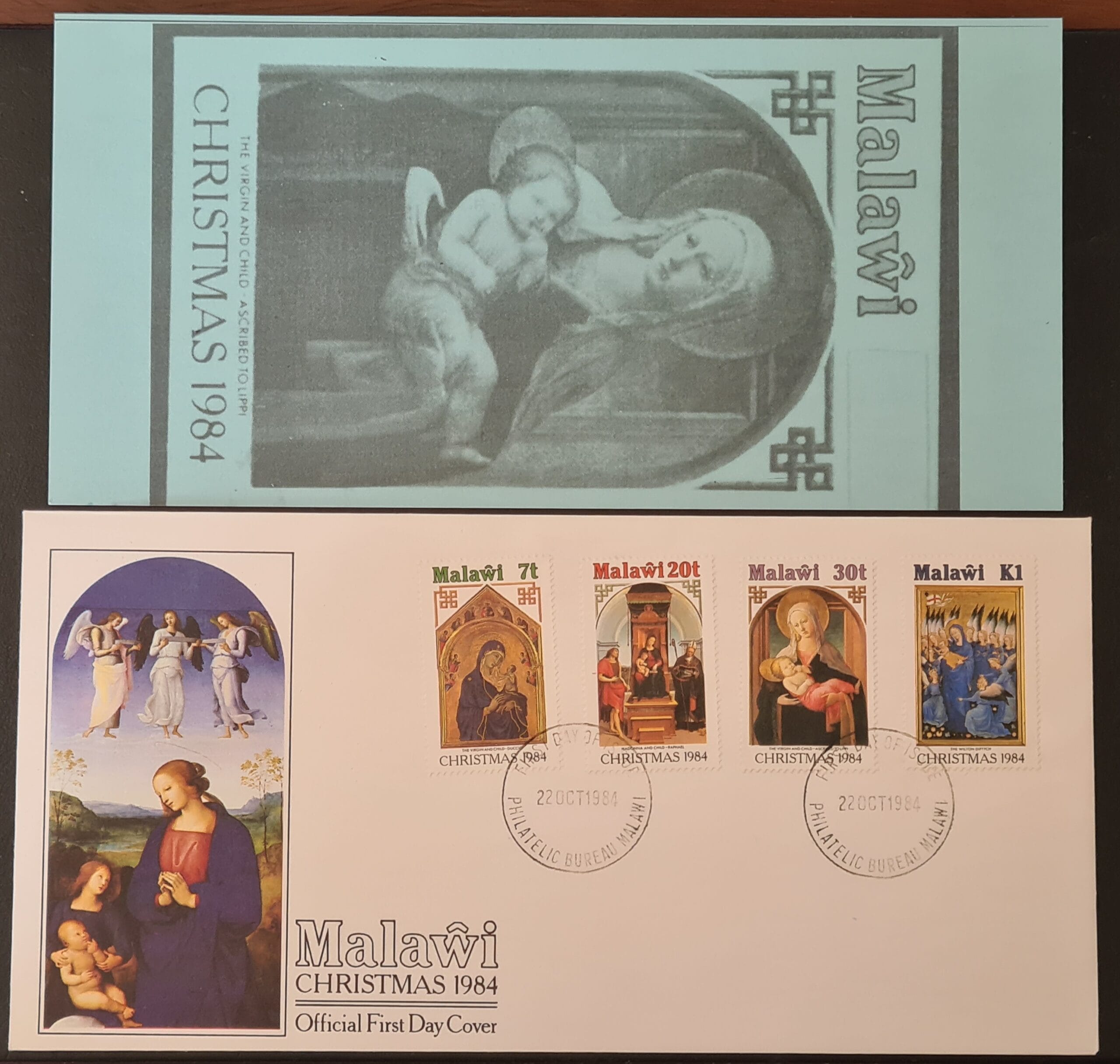 Malawi 1984 'Christmas' SG716/9 FDC 22/10/84