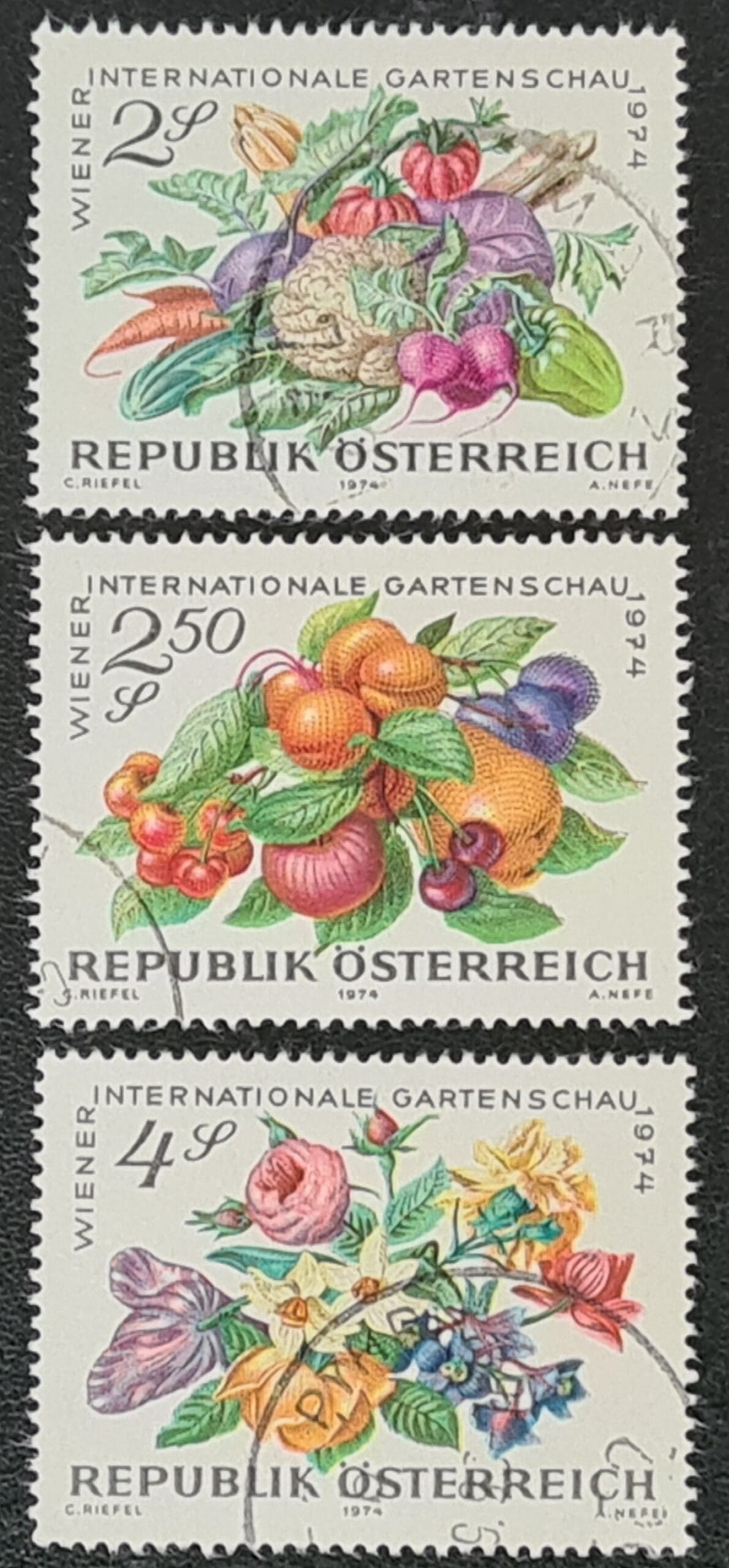 Austria 1974 'Horticultural Show' SG1697-1699 Set of 3 used