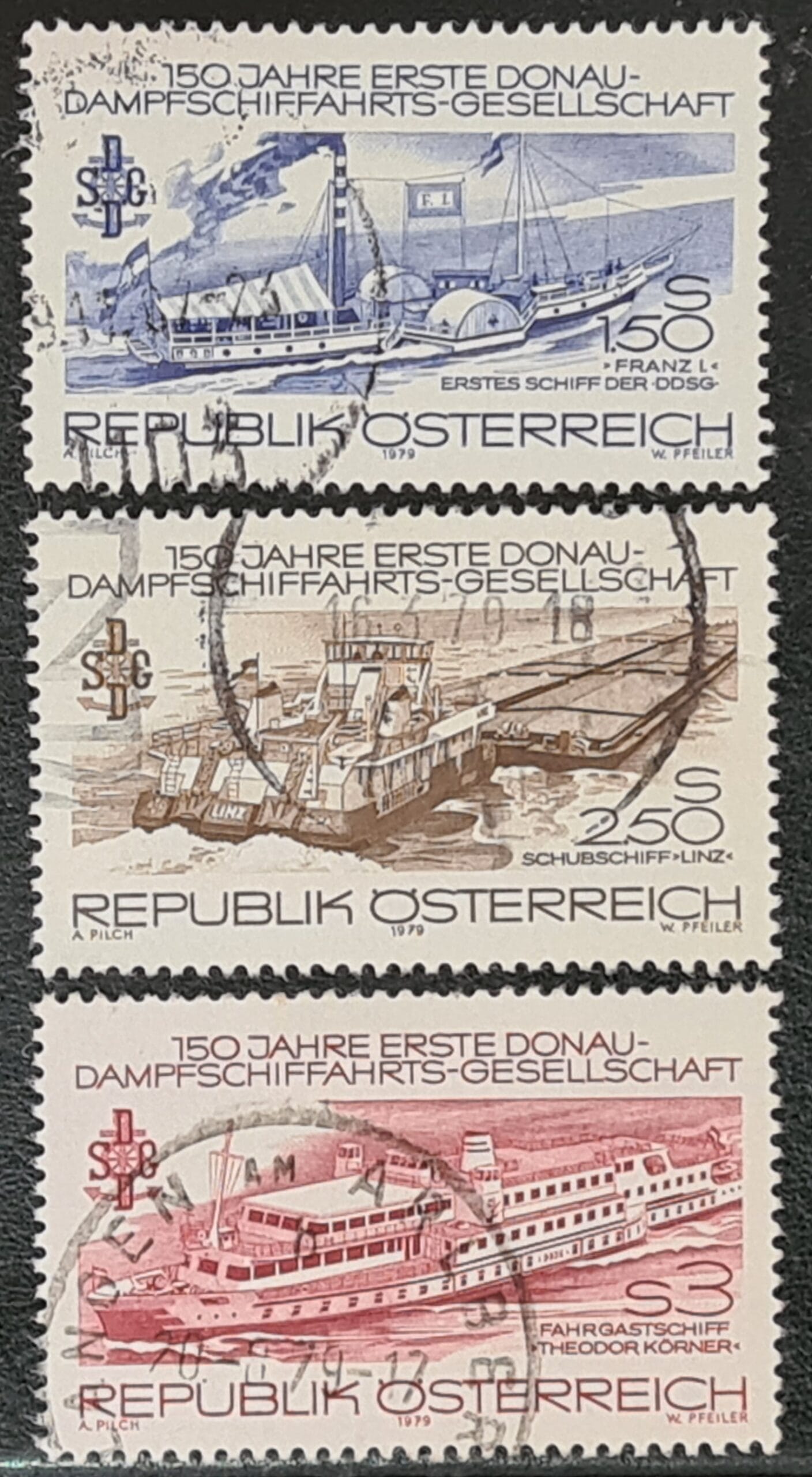 Austria 1979 SG1831-1833 Set of 3 Used Stamps