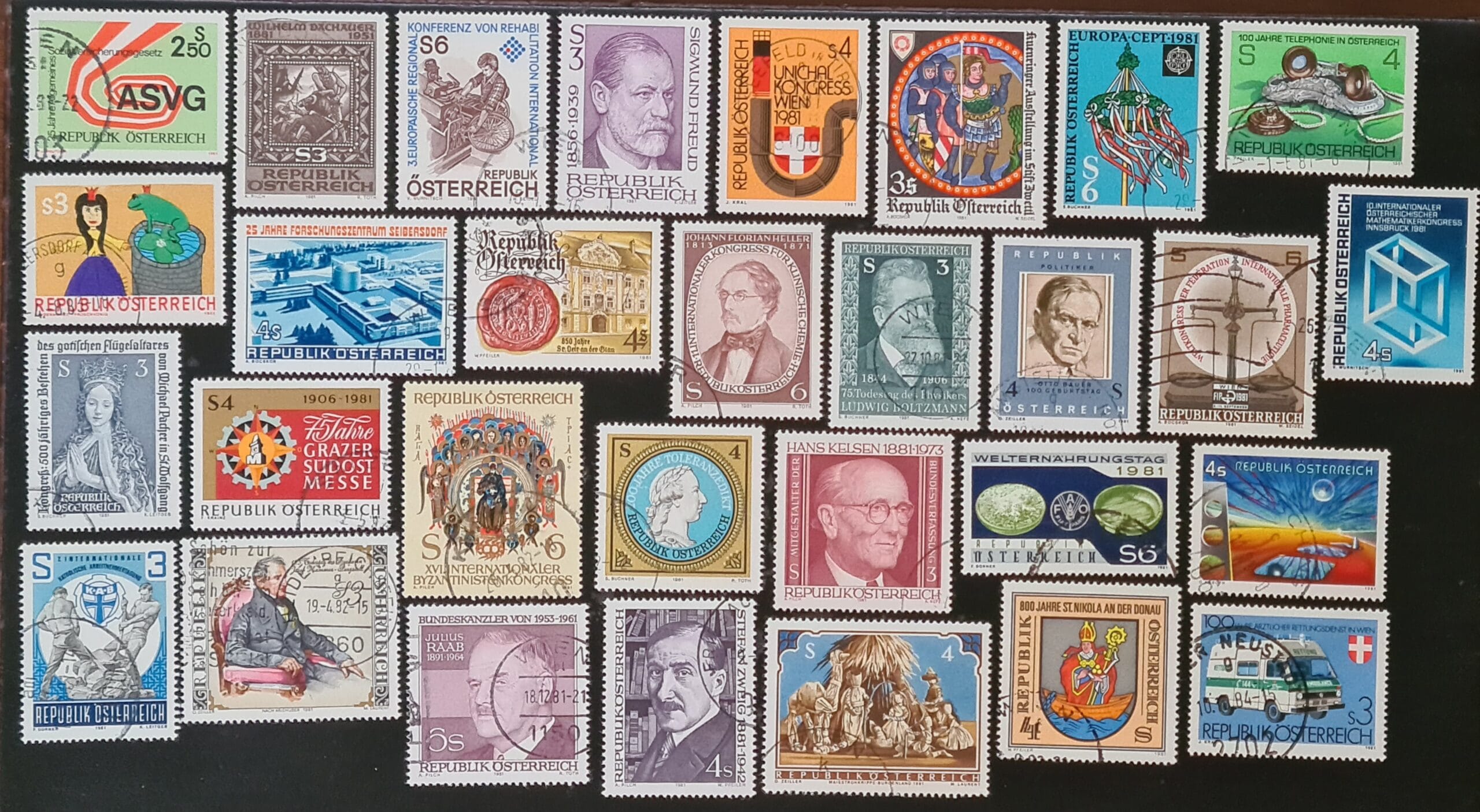 Austria 1981 Full Year Used Stamps