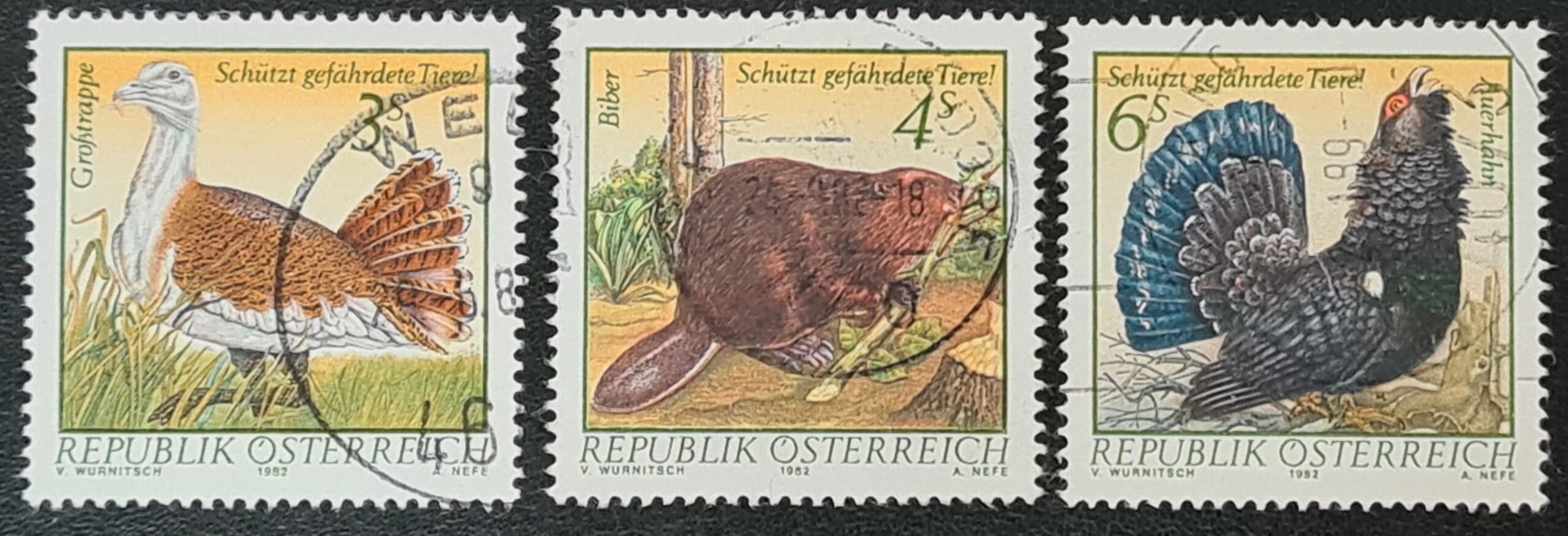 Austria 1982 'Endangered Animals' SG1942/4 Set of 3 Used