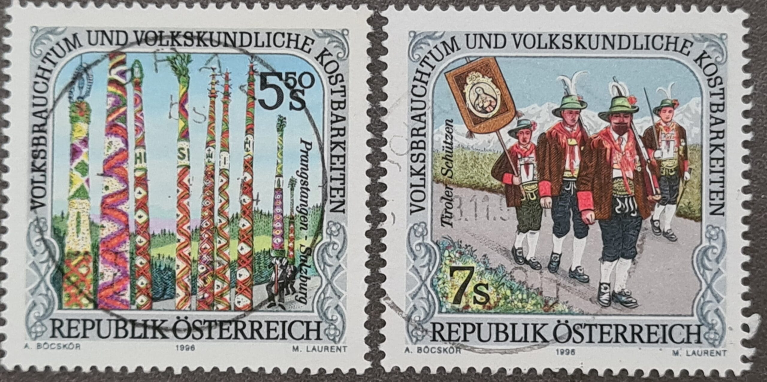 Austria 1996 'Folk Customs and Art (7th series)' SG2432/3 used