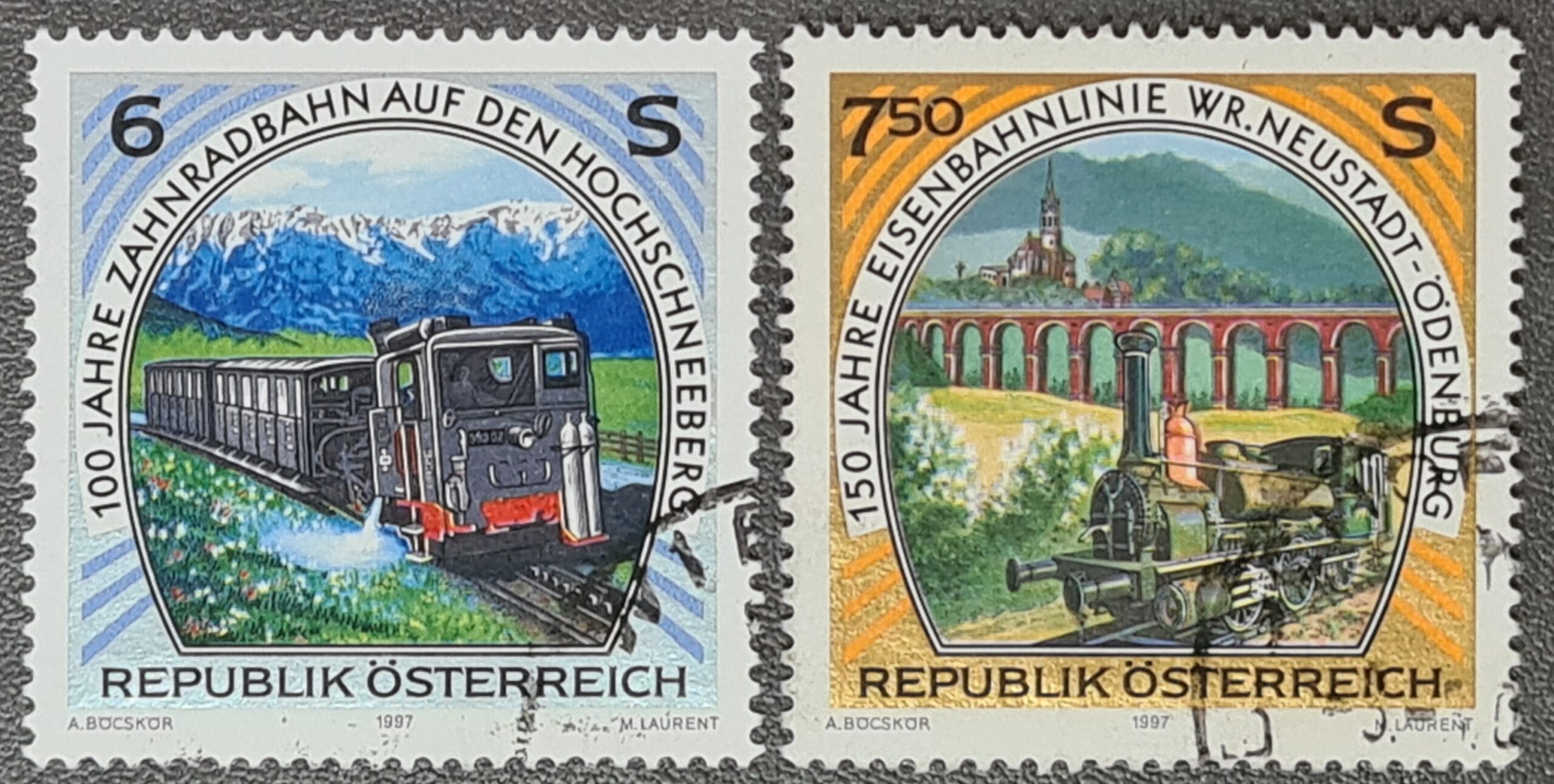 Austria 1997 'Railway Anniversaries' SG2479-2480 Set of 2 used