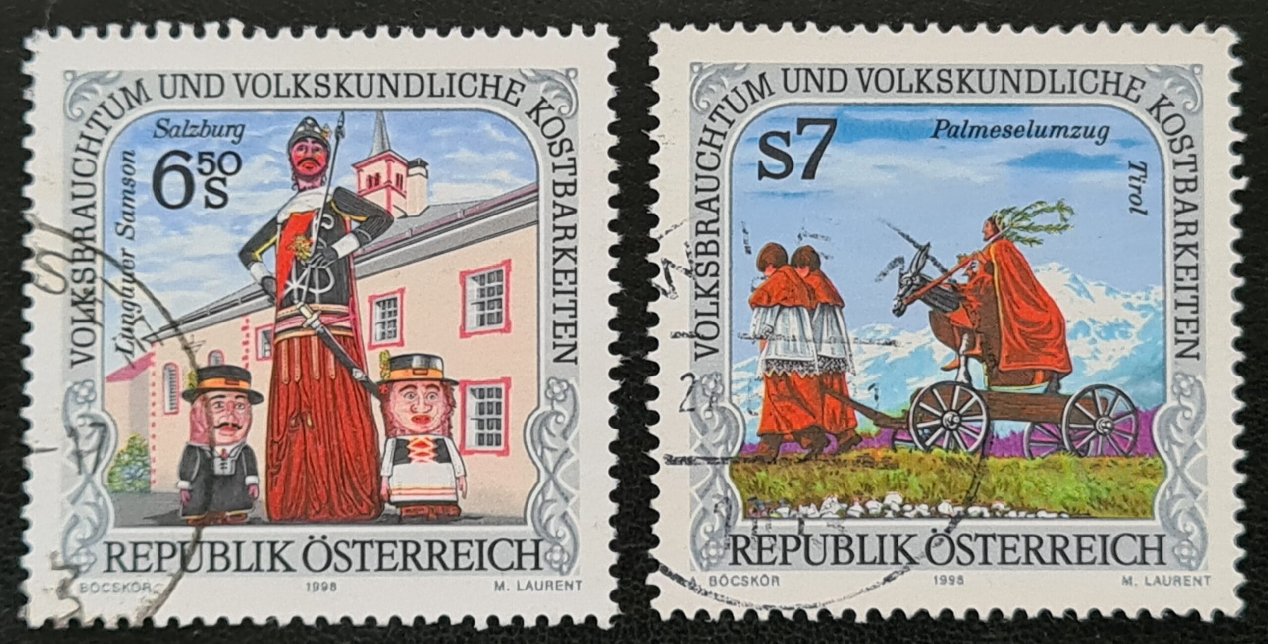 Austria 1998 'Folk Customs and Art (11th series)' SG2500/1 used