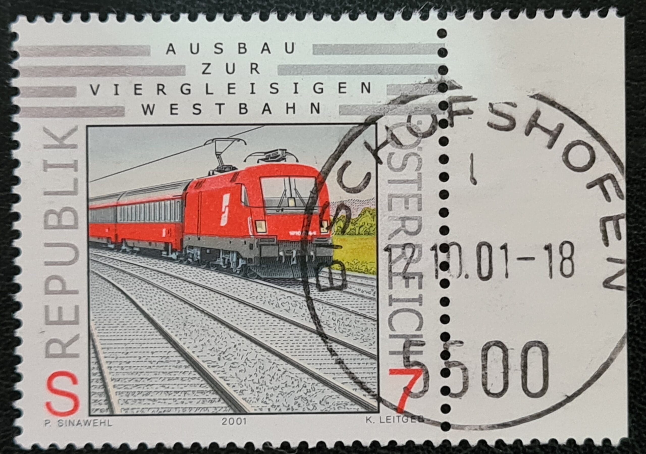 Austria 2001 'East-West Railway' SG2596 used