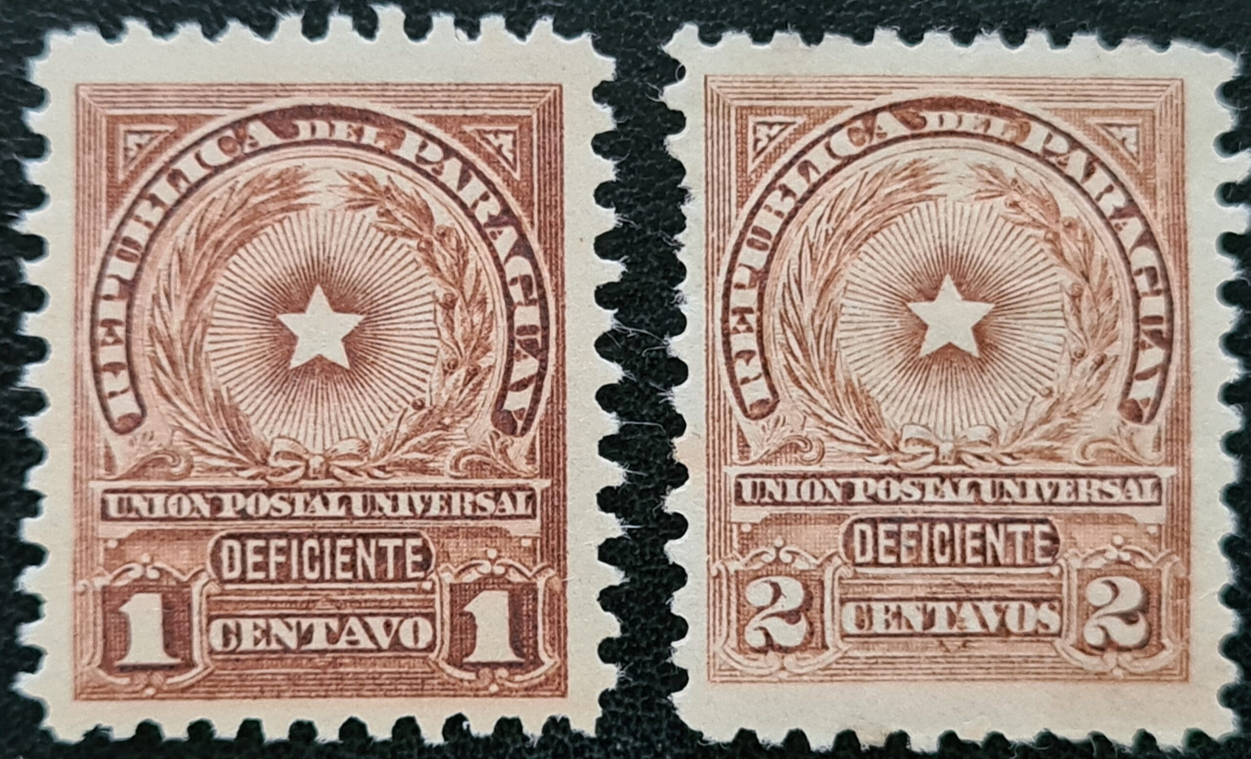 Paraguay 1913 POSTAGE DUE SG D237/8 Mounted Mint