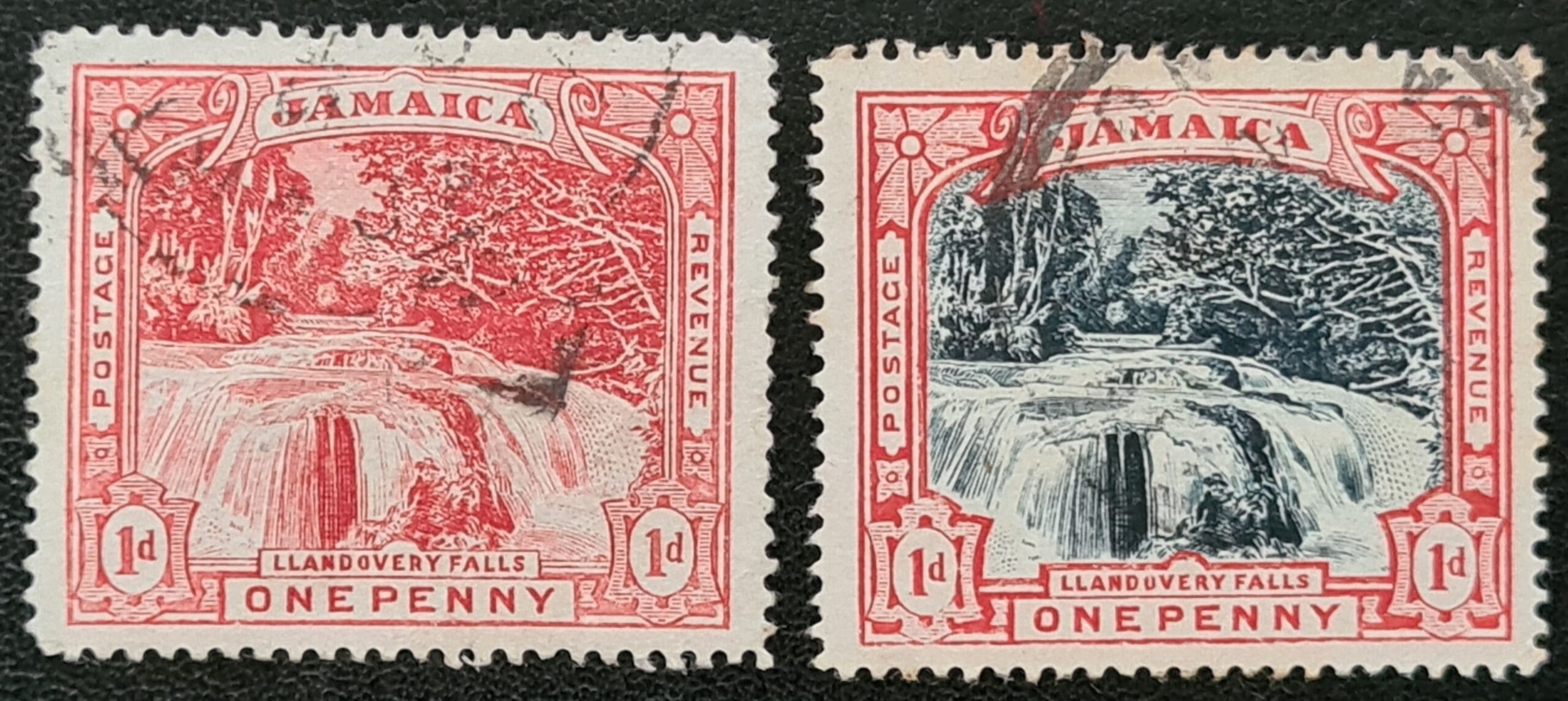 Jamaica 1900 'Llandovery Falls' SG31/2 Set of 2 used