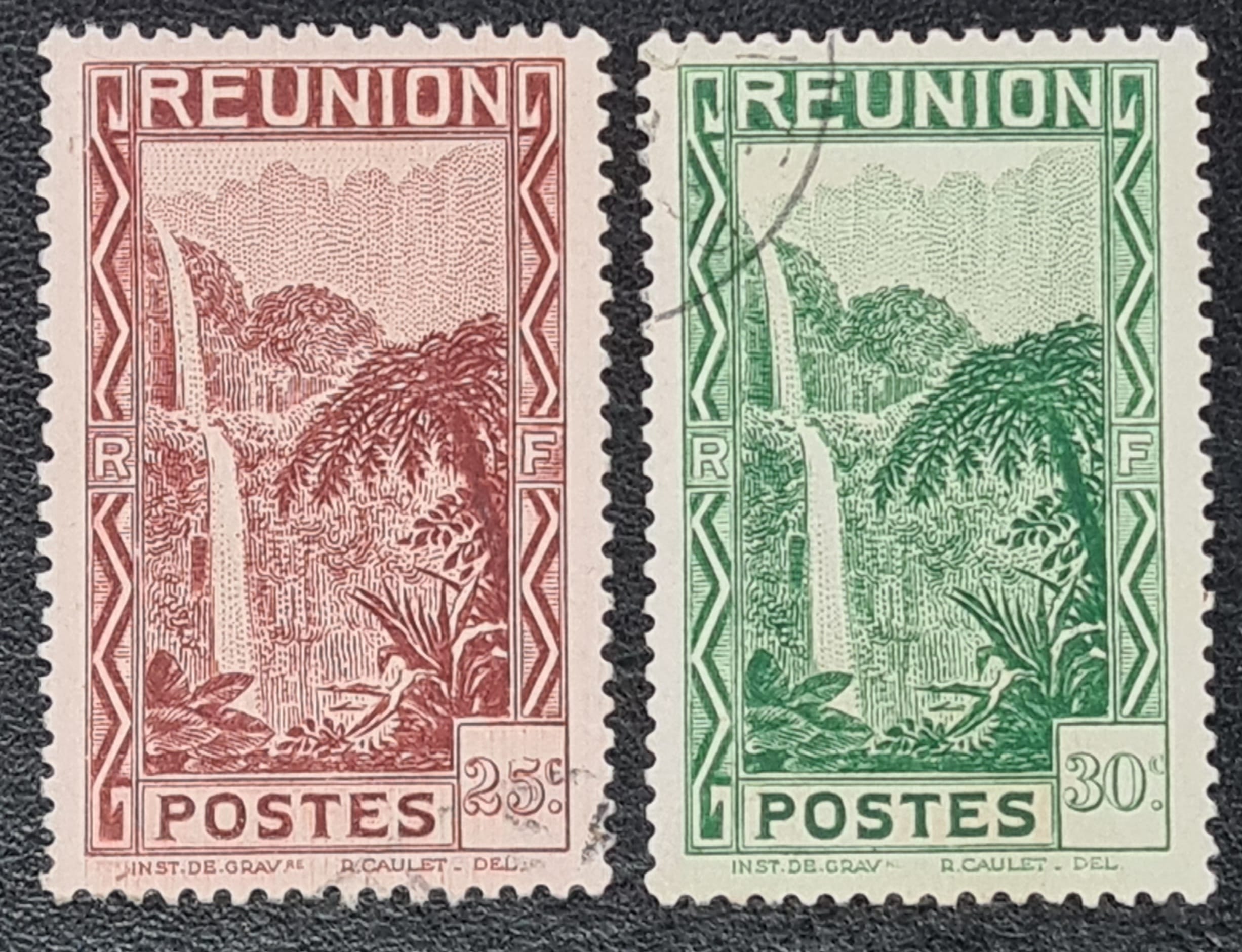 Reunion 1933 SG142/3 Used Stamps