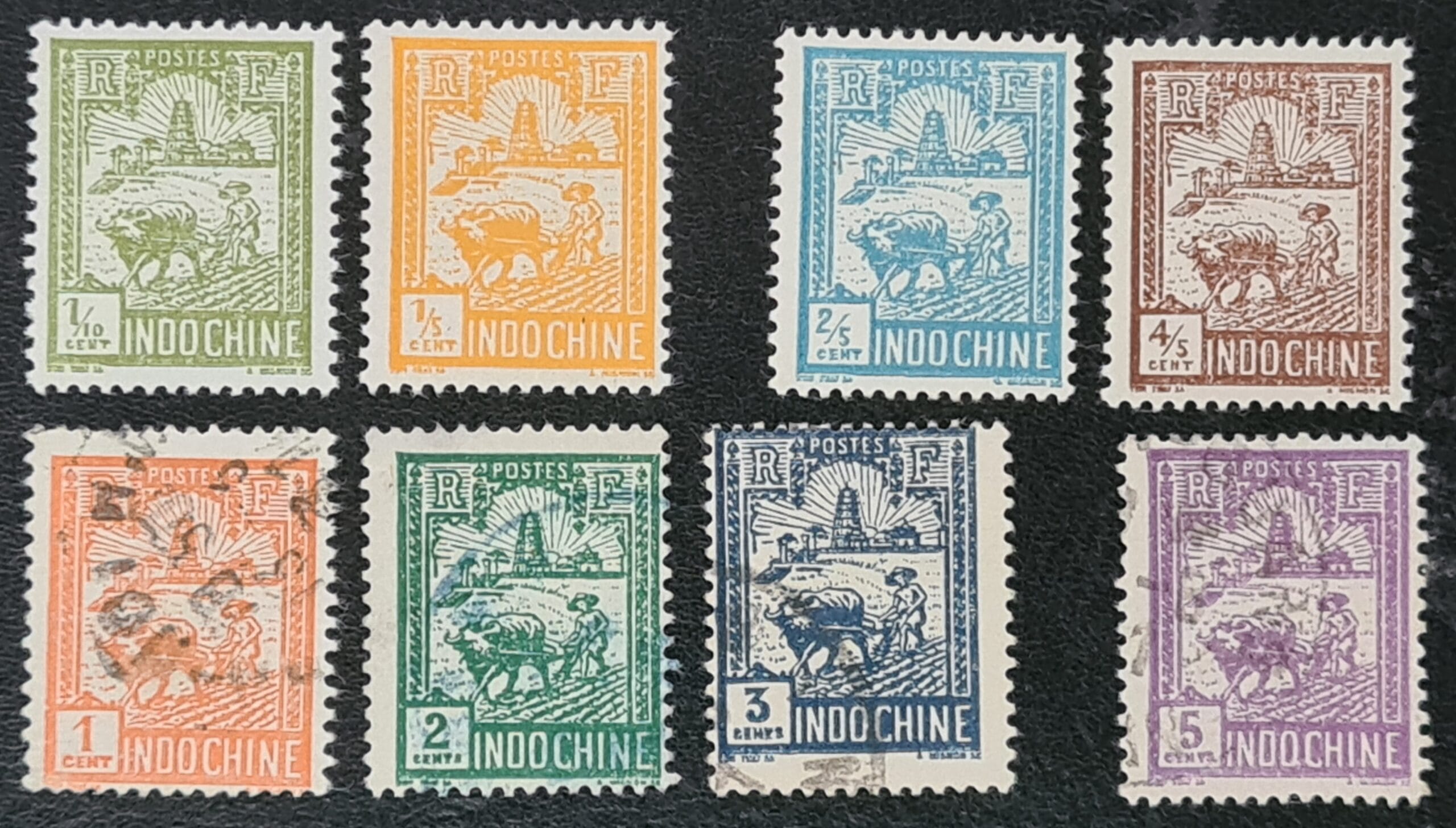 French Indo-China 1927 SG136-144 MNH-M/M-Used Stamps