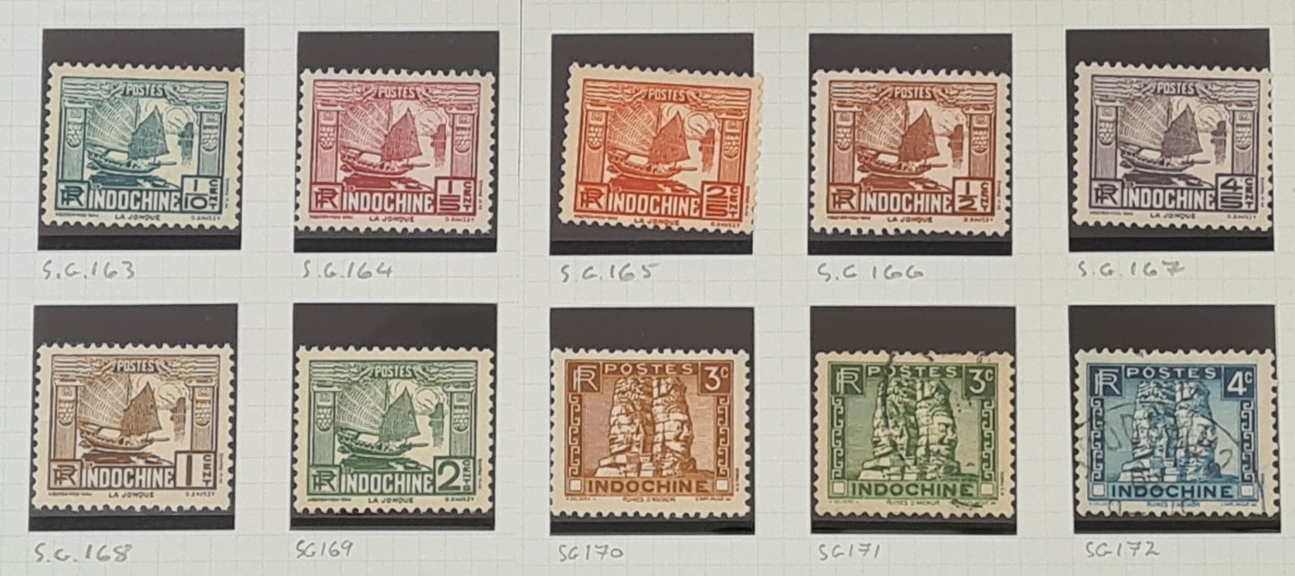 French Indo-China 1931 SG163-172 MNH-M/M-Used Stamps