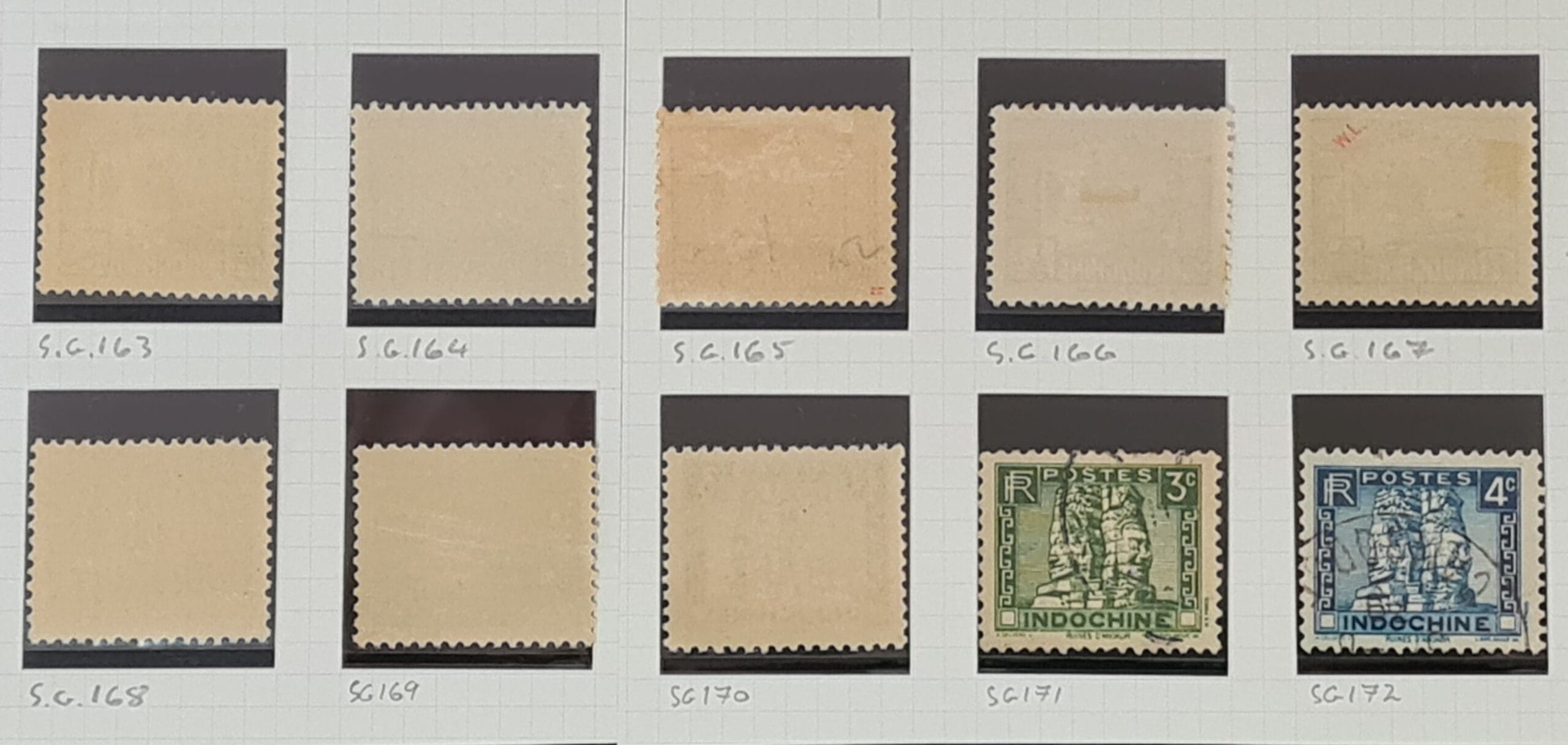 French Indo-China 1931 SG163-172 MNH-M/M-Used Stamps - Image 2