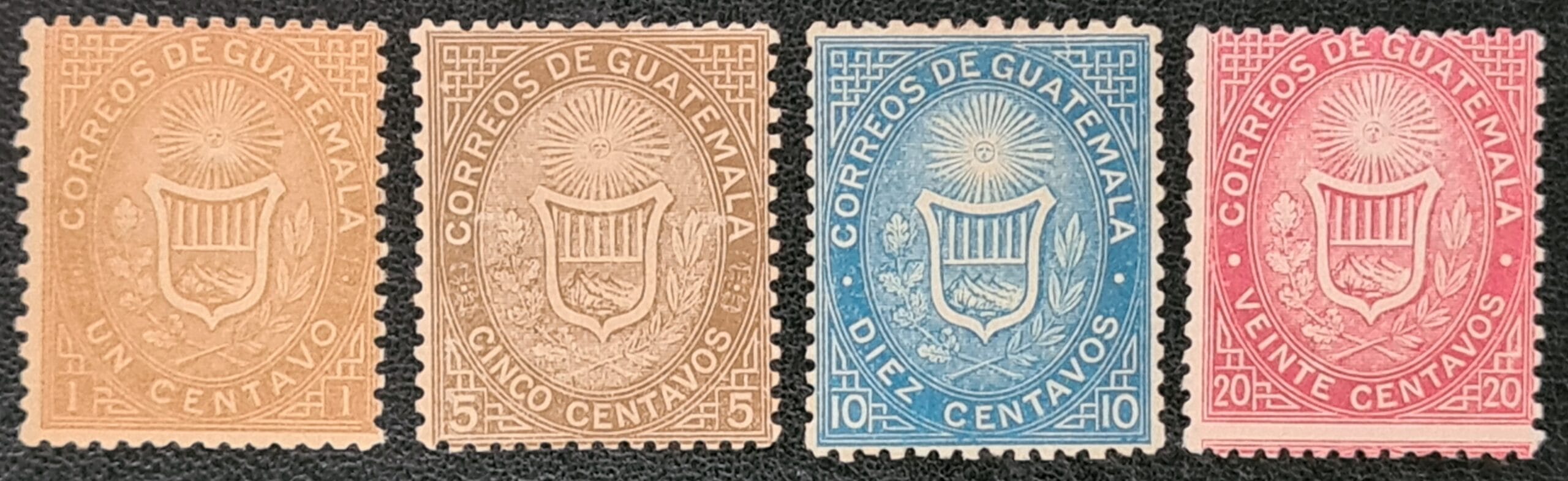 Guatemala 1871 SG1-4 Mounted Mint - Unused Stamps