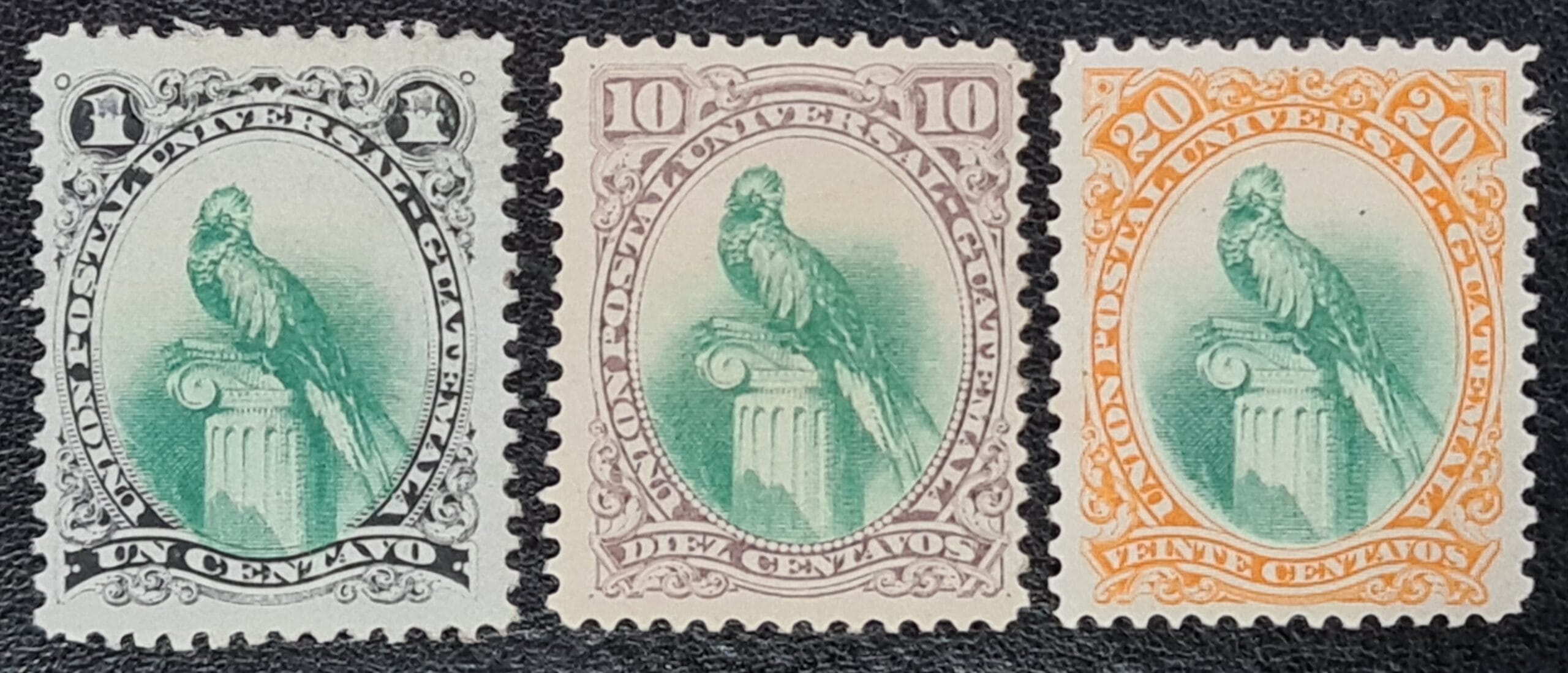 Guatemala 1881 SG21/24/25 'New Currency' Part Set M/M-Unused