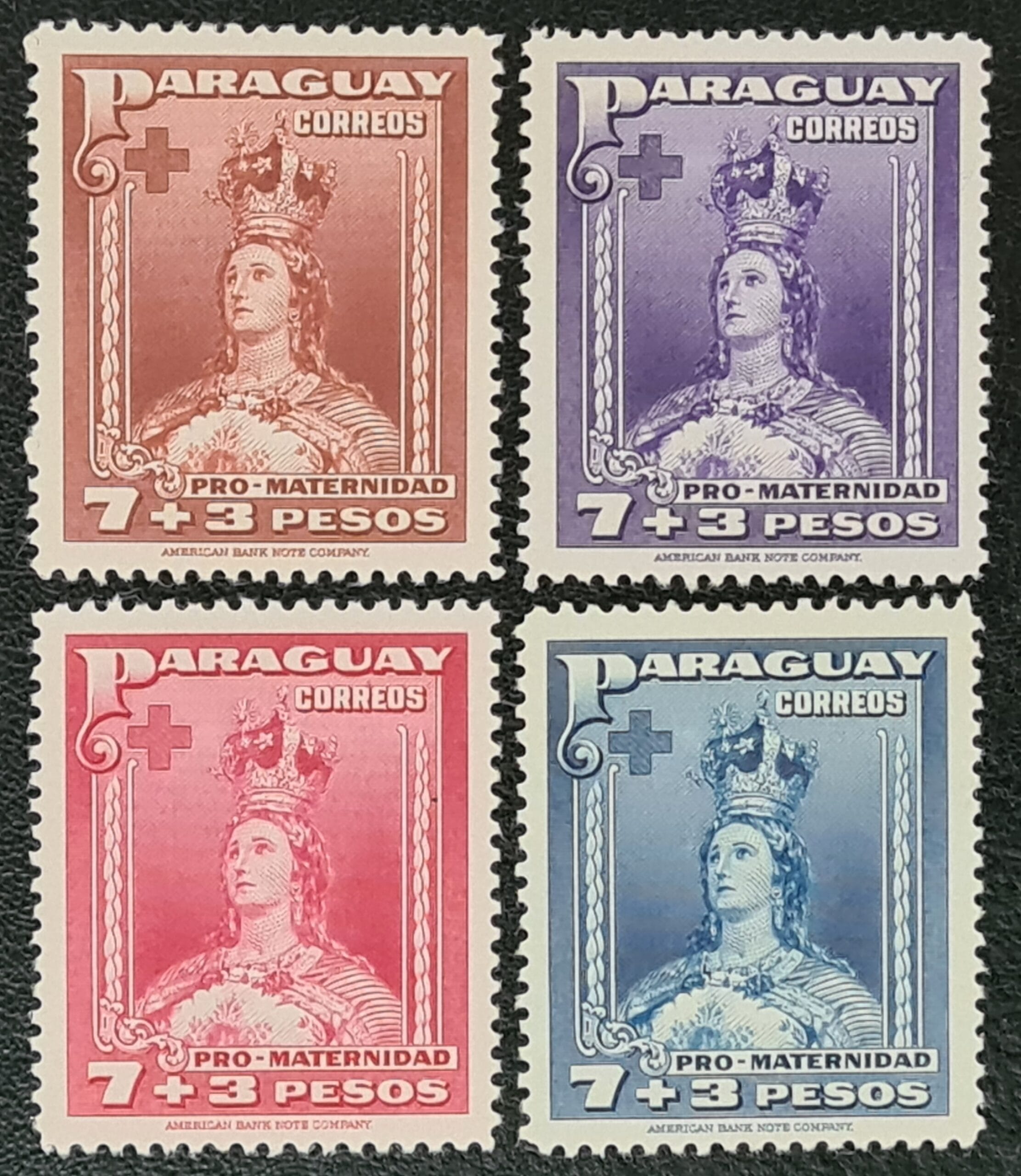 Paraguay 1941 'Mother's Fund' SG561-564 Set of 4 Mounted Mint