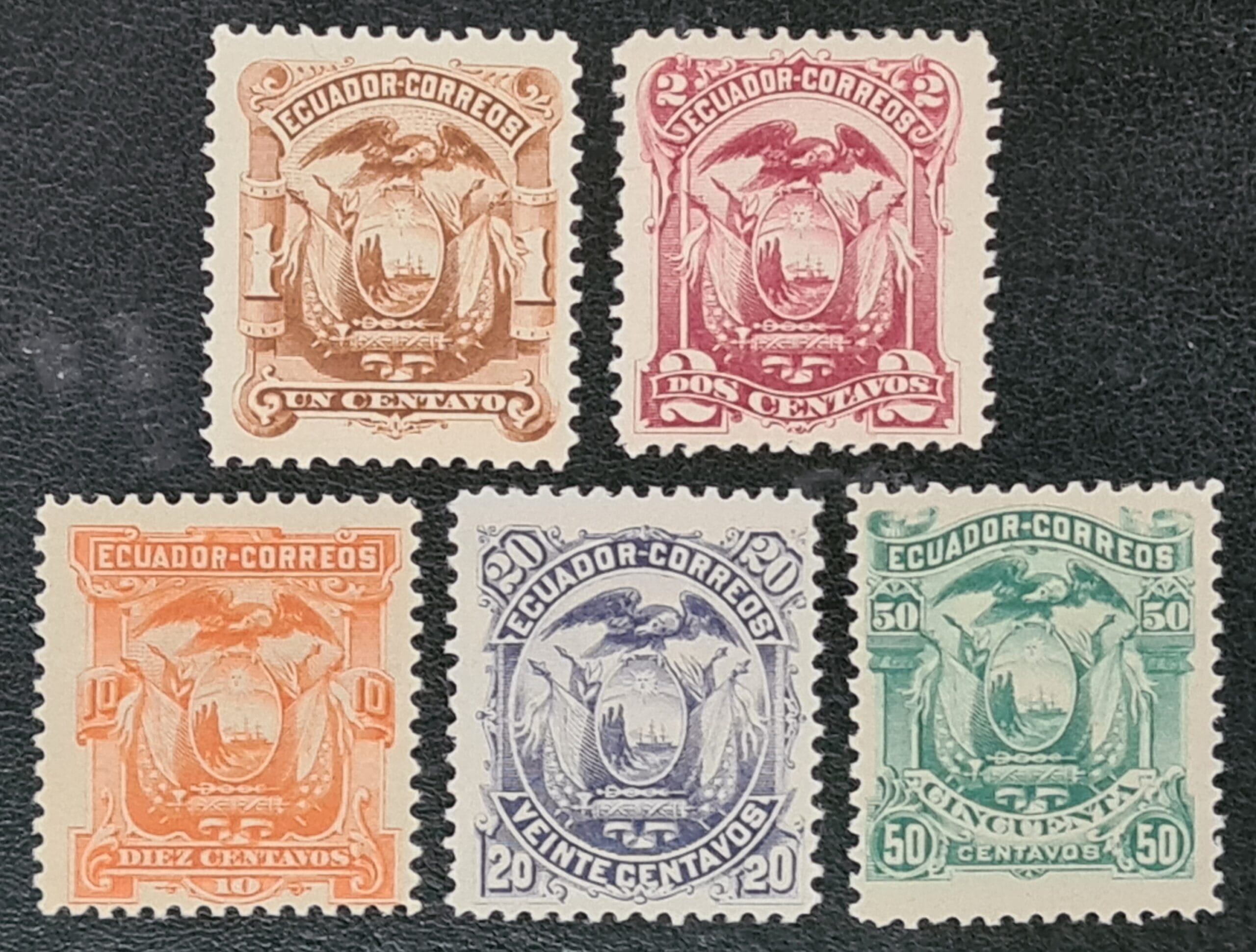 Ecuador 1881 'Various Frames' SG13-18 Part Set Mounted Mint Stamps