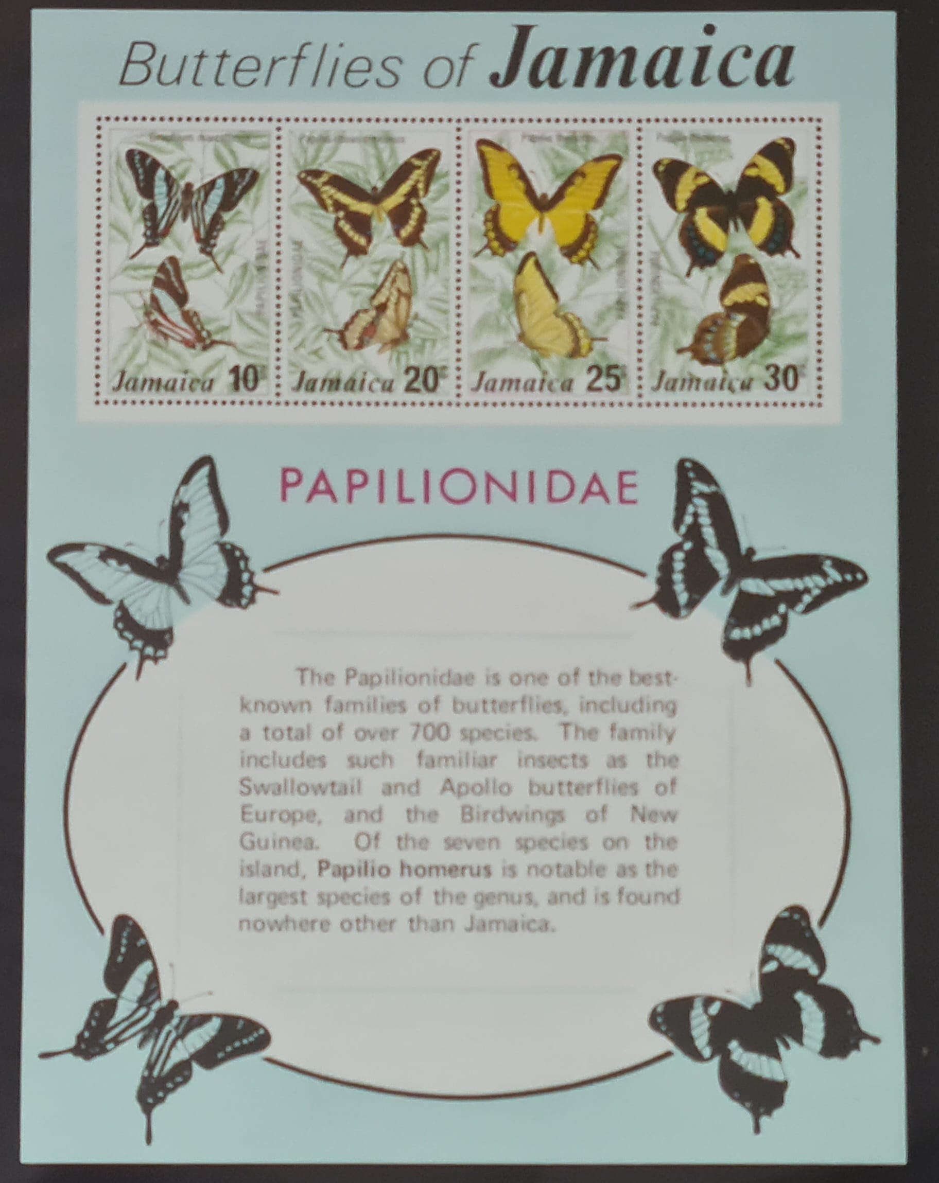 Jamaica 1975 'Butterflies (1st Series)' SG MS405 MNH