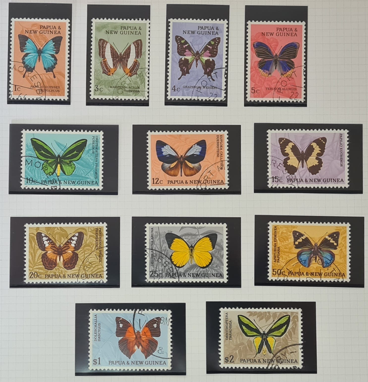 Papua New Guinea 1966 SG82-92 Set of 12 used stamps