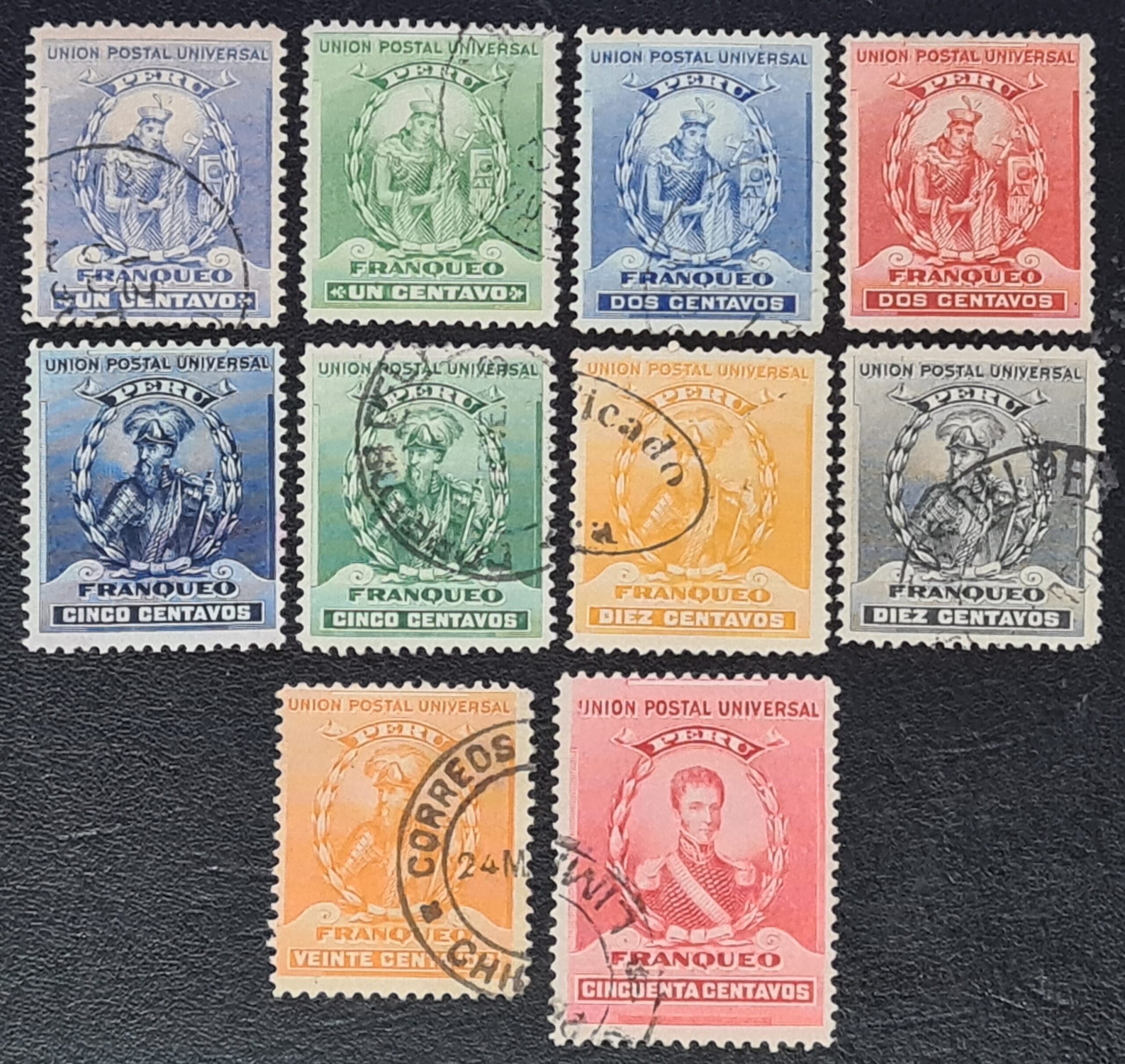 Peru 1896 SG335-345 Part Set Used Stamps